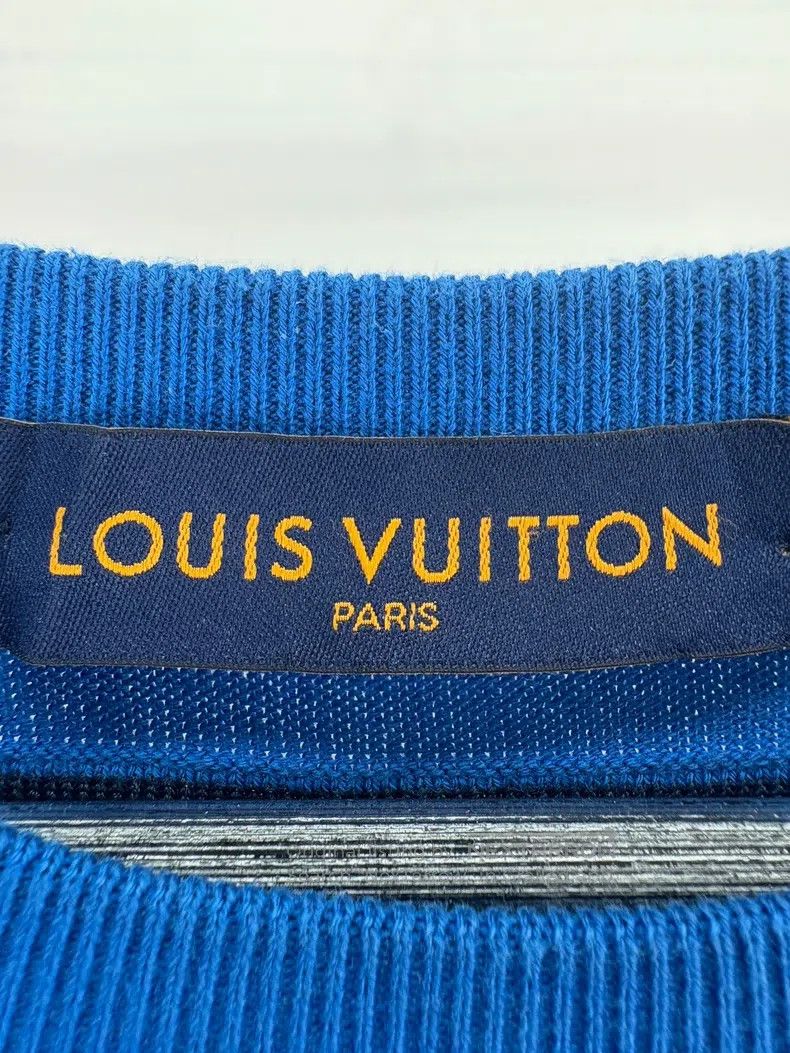 Louis Vuitton Louis Vuitton White and blue knitted short sleeve Size US L / EU 52-54 / 3 - 5 Thumbnail