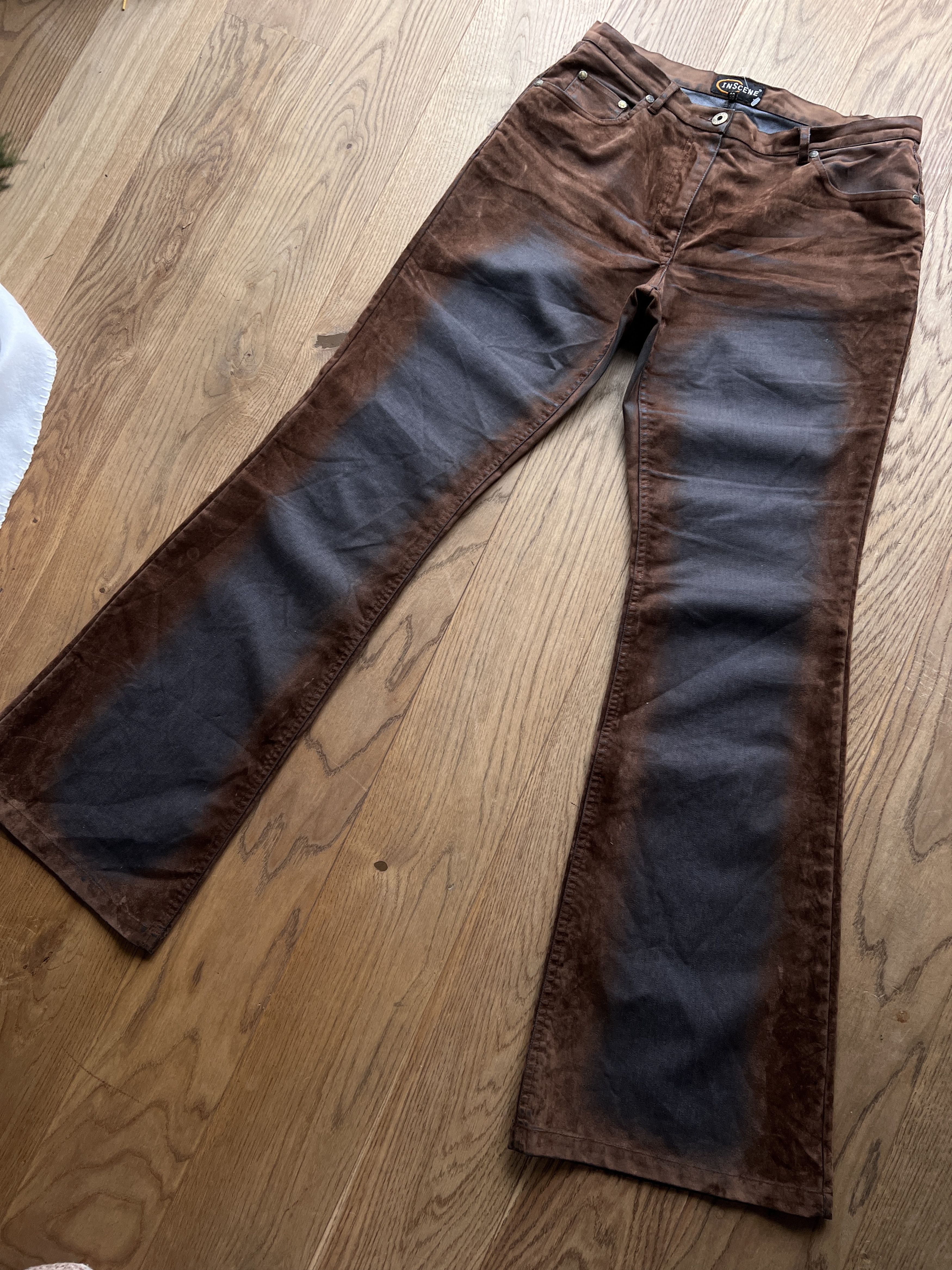 Hysteric Glamour Crazy! Avant Garde Boot cut flared pants dirty y2k Japanese Size 29" - 6 Thumbnail