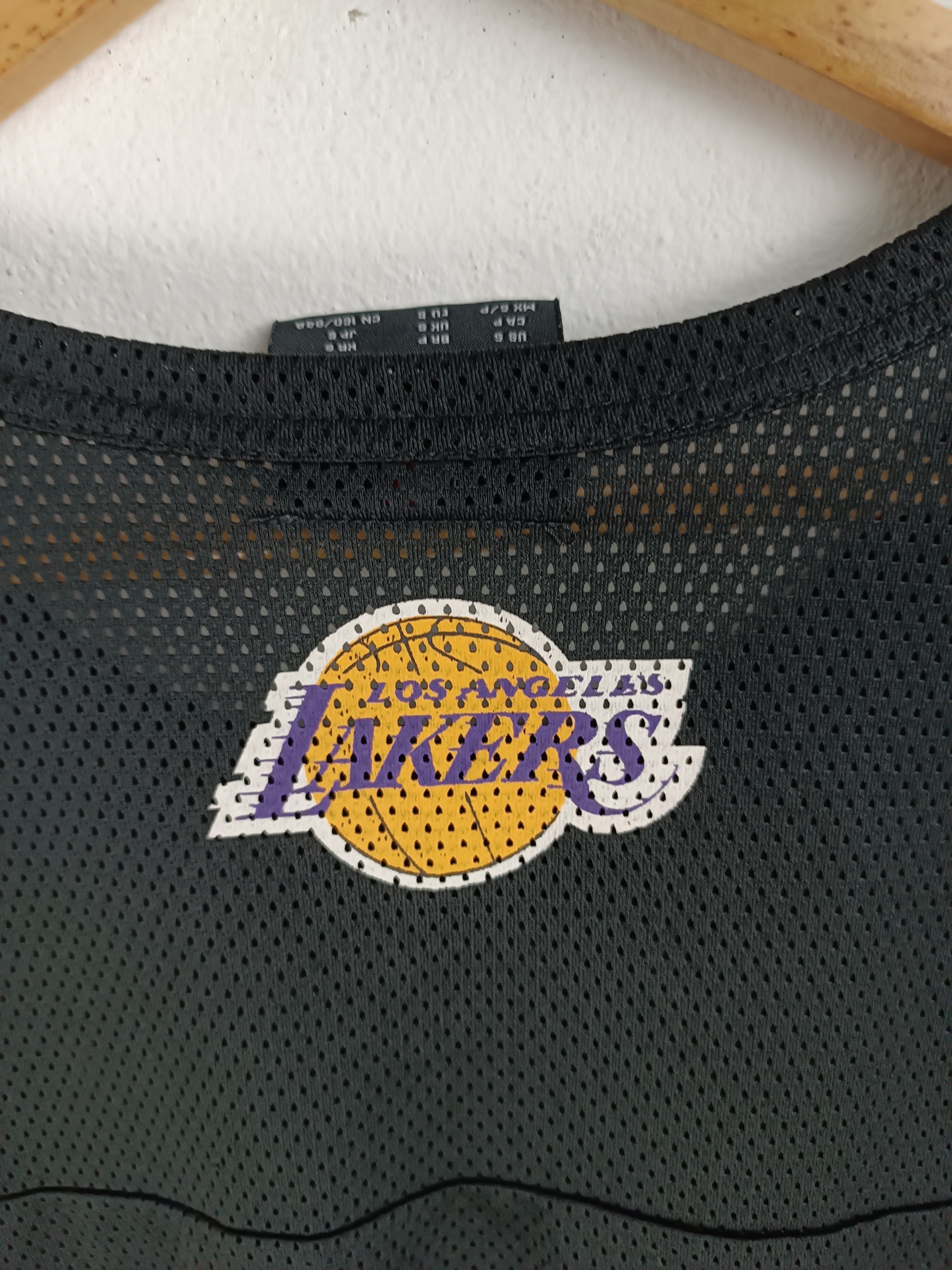 NBA VINTAGE Y2K LA LAKERS MESH NET CROP TOP NBA NFL MLB SPORTS Size S / US 4 / IT 40 - 14 Thumbnail