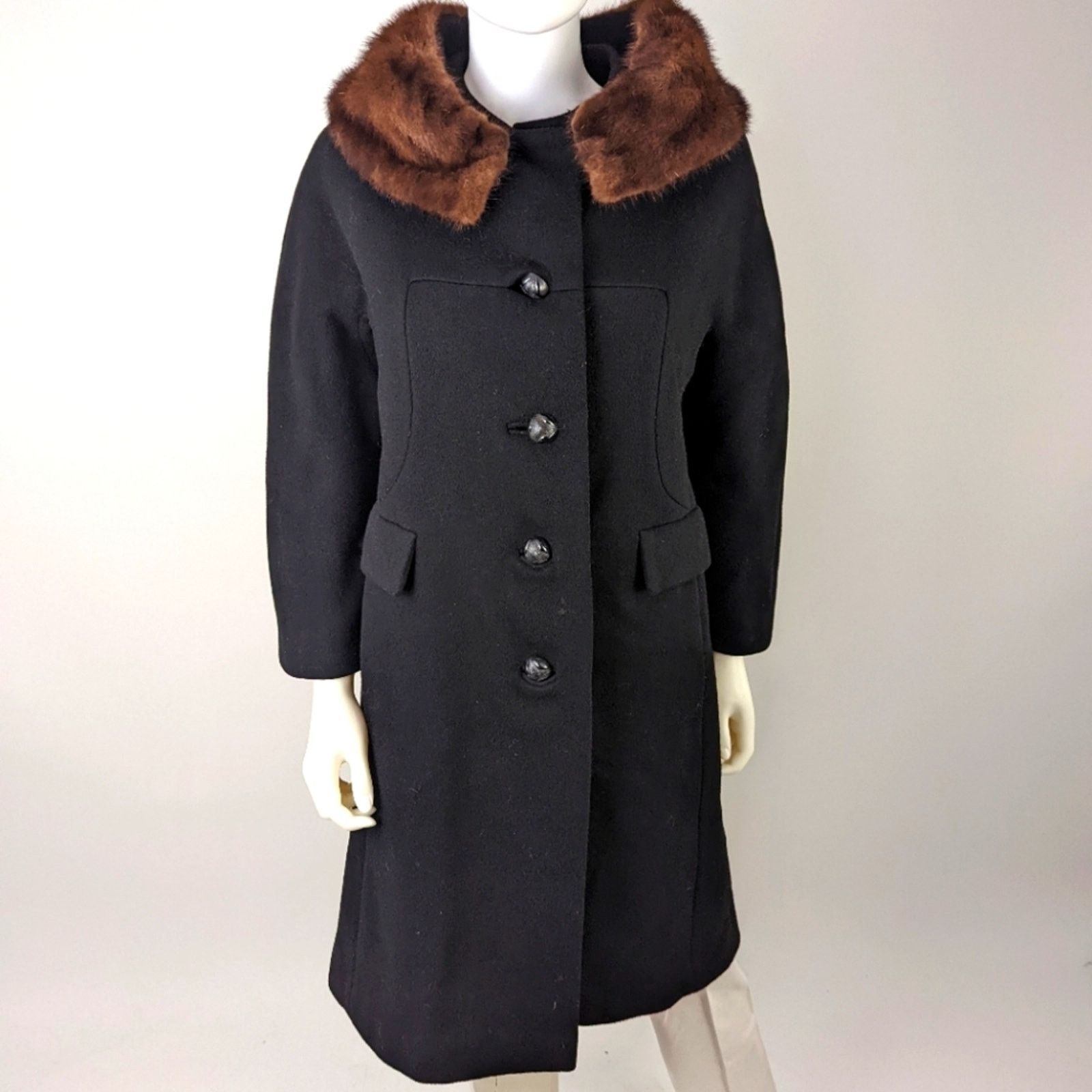 Vintage Vintage 50's/60's Franklin Simon New York Wool Dress Coat Size M / US 6-8 / IT 42-44 - 1 Thumbnail