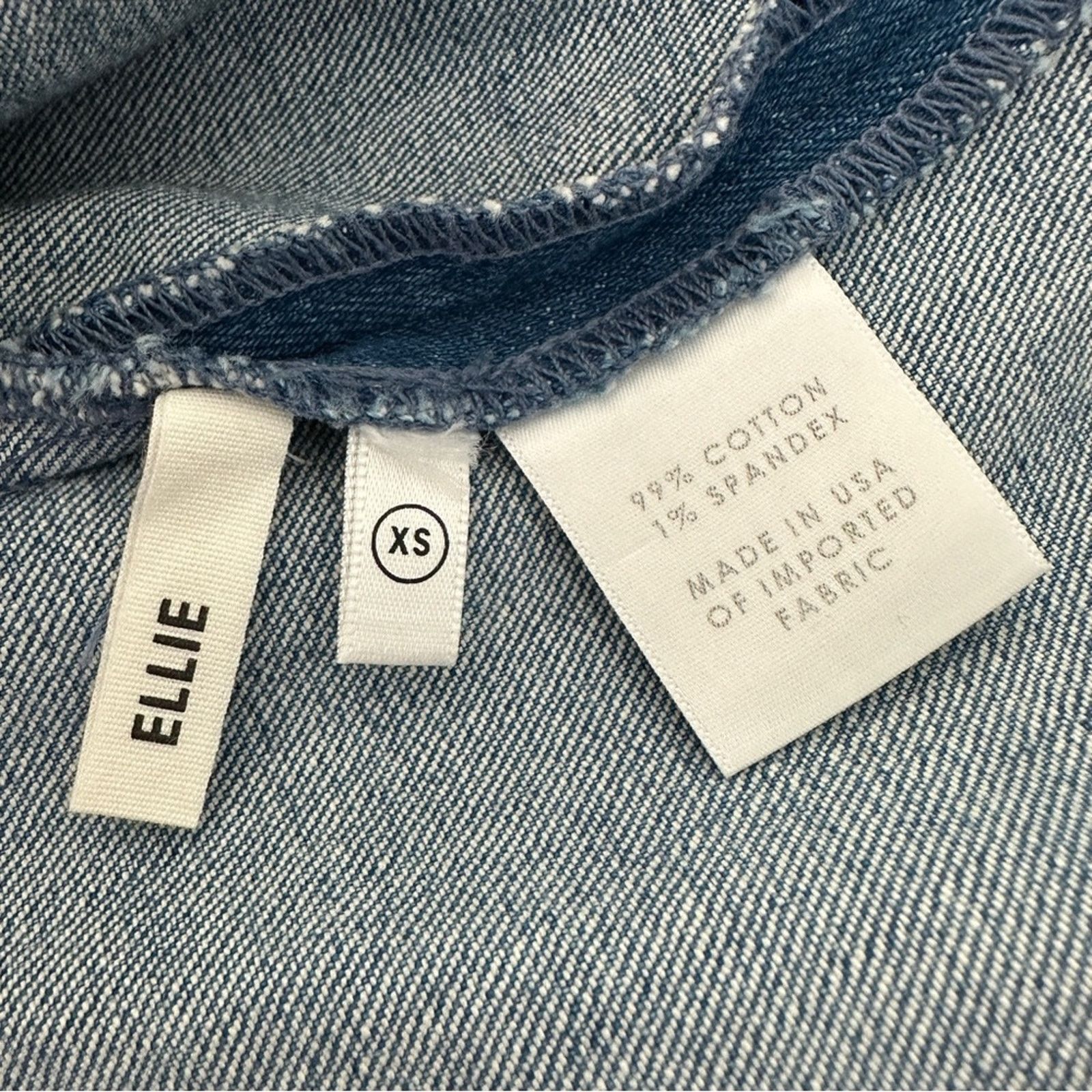 GRLFRND GRLFRND Ellie One Shoulder Denim Minidress NWT Sz. XS Size XS / US 0-2 / IT 36-38 - 9 Thumbnail