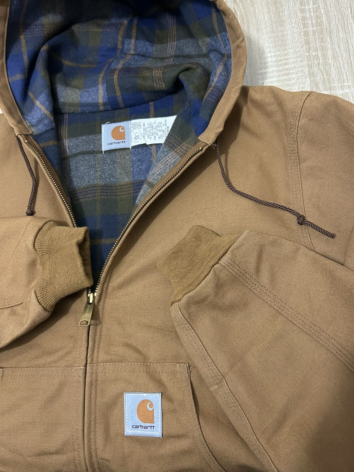 Carhartt 1997 Carhartt Duck Active Camel Flannel Very Rare Size US L / EU 52-54 / 3 - 4 Thumbnail
