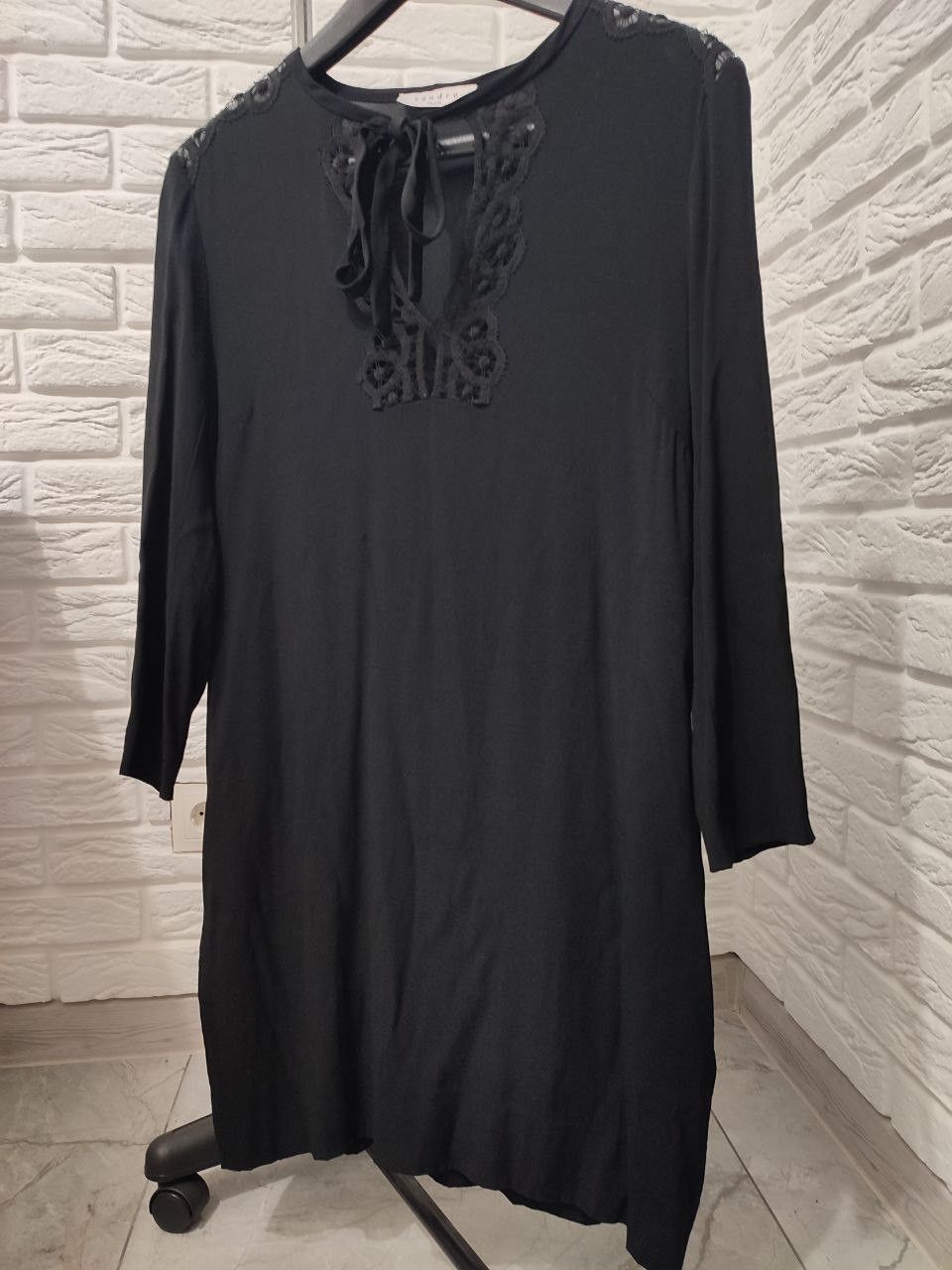 Sandro Sandro Paris Black Tunic Lace Dress Long Sleeve Size L | Grailed