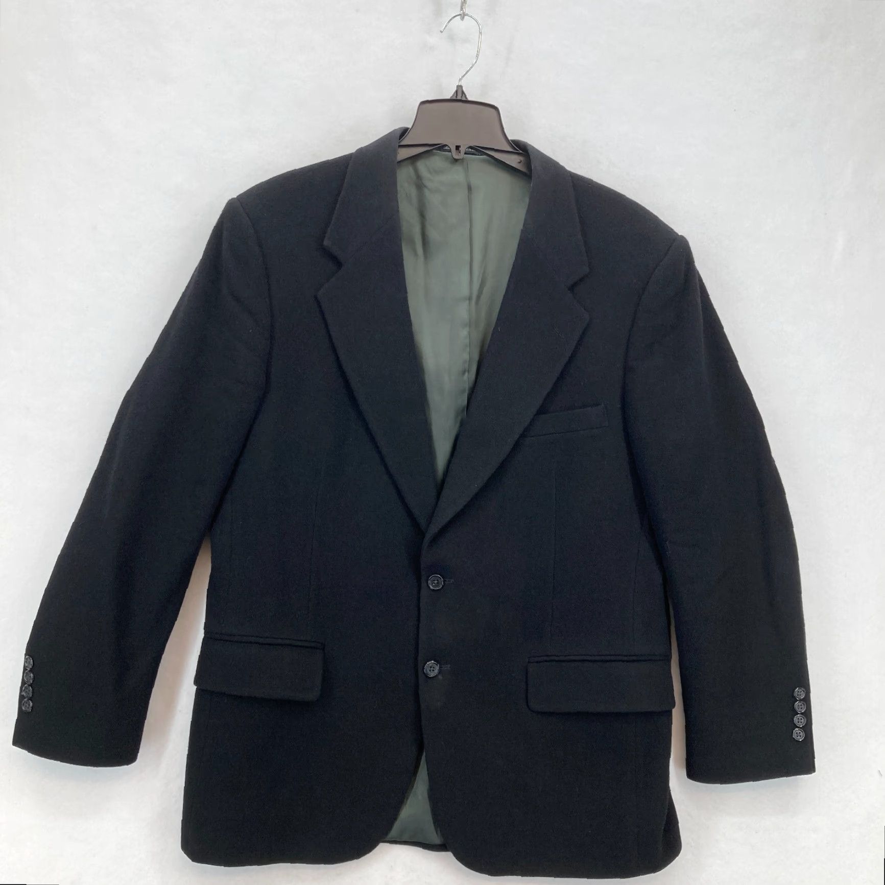 Club Room Club Room Blazer Mens 42 Black 2 Button Camel Hair Preppy Casual Sports Coat Long Wool Blazer Size 42R - 2 Thumbnail