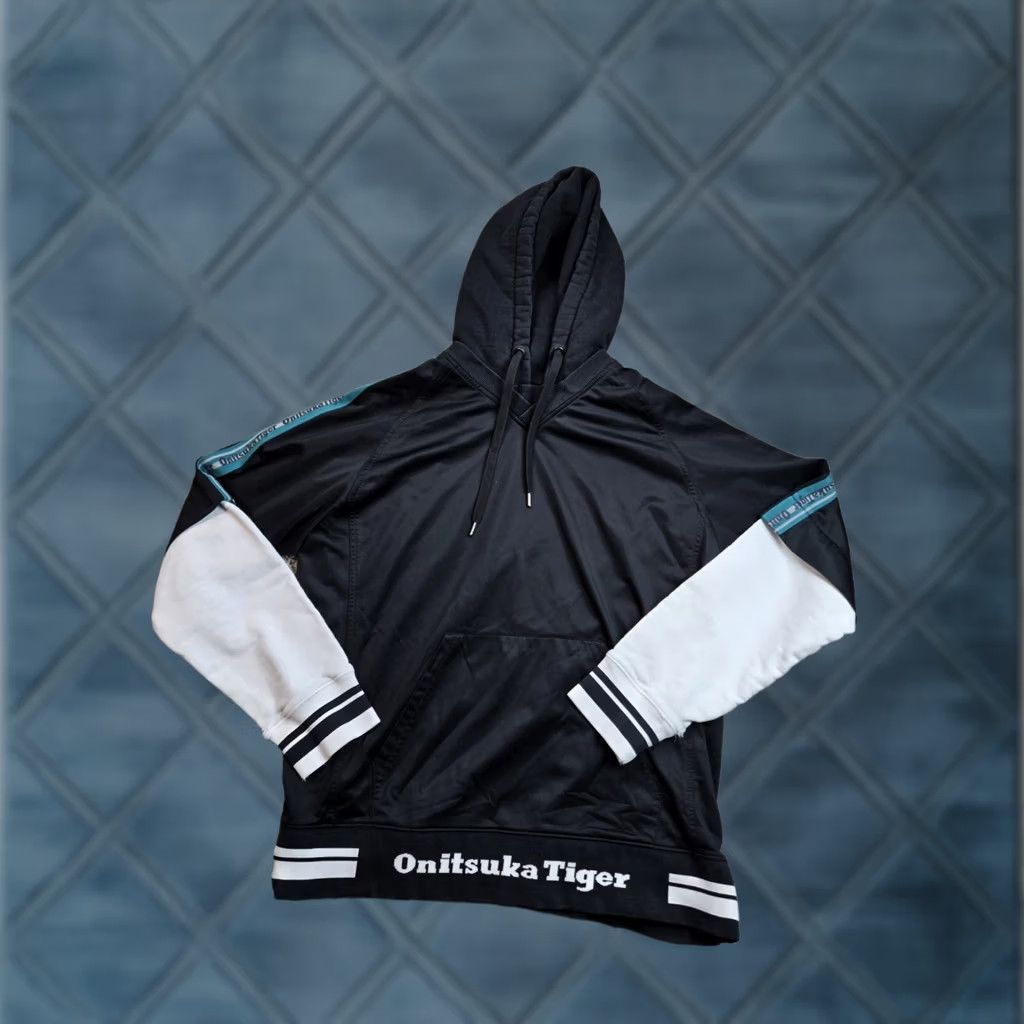 Onitsuka Tiger Onitsuka Tiger Hoodie Mens Small Black Pullover Long Sleeve Crew Neck Logo Pocket Knit Cotton Blend Regular Size US S / EU 44-46 / 1 - 1 Thumbnail