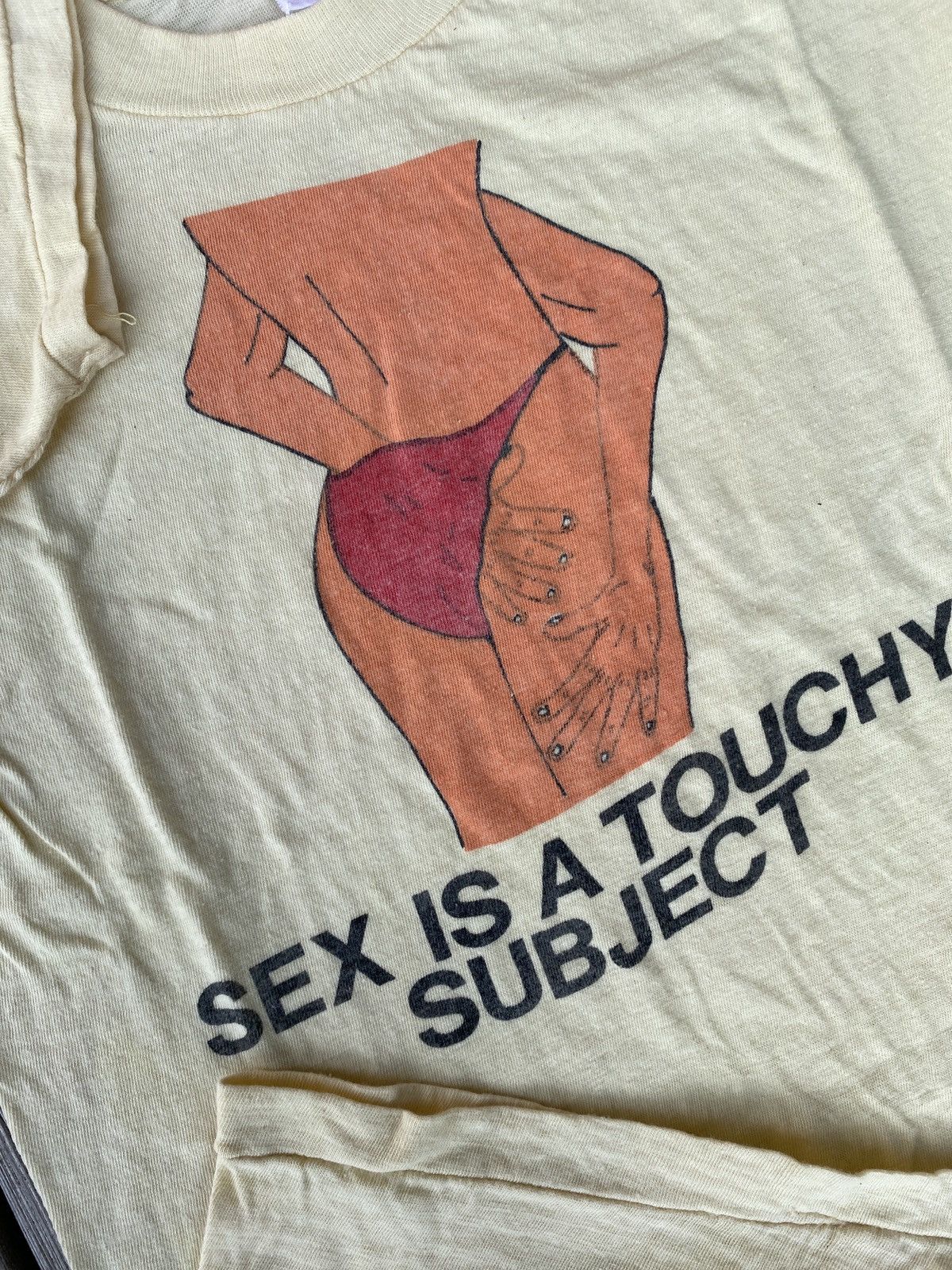 Band Tees × Vintage 80s Sex is a Touchy Subject novelty humor art shirt sz M Size US M / EU 48-50 / 2 - 3 Thumbnail