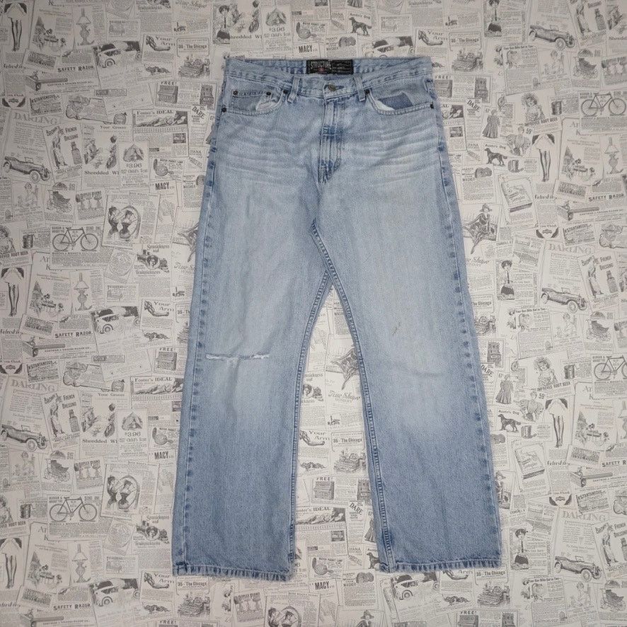 Structure Vintage Y2K structure denim jeans workwear 2000s faded pants Size US 32 / EU 48 - 2 Thumbnail