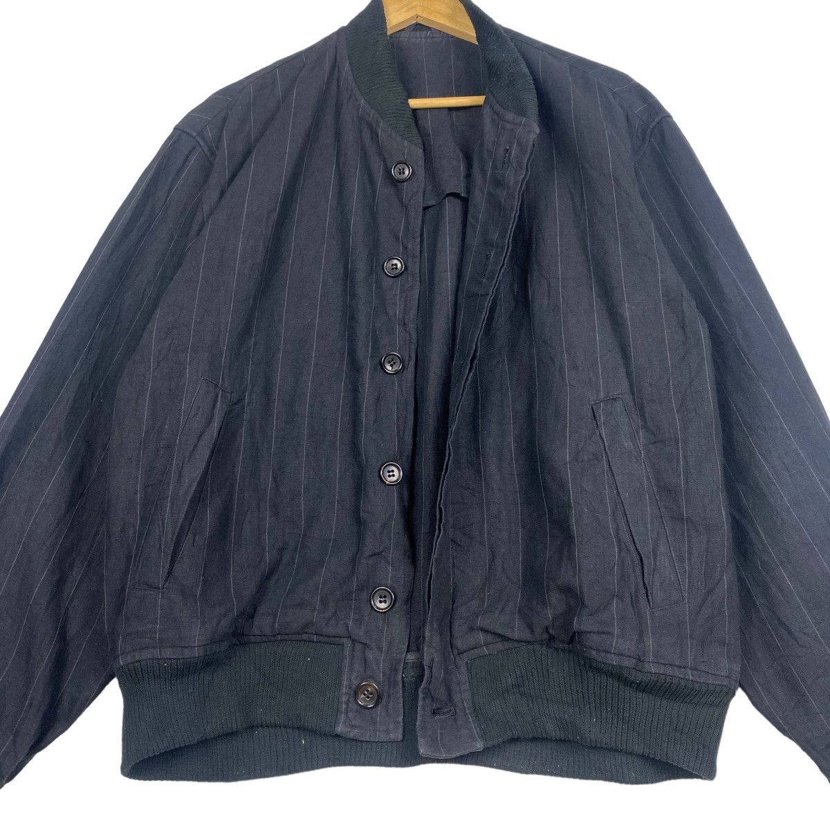 Comme des Garcons × Comme des Garcons Homme × Comme des Garcons Homme Plus 💥AD1995 COMME DES GARCONS HOMME STRIPE BOMBER JACKET Size US M / EU 48-50 / 2 - 6 Thumbnail