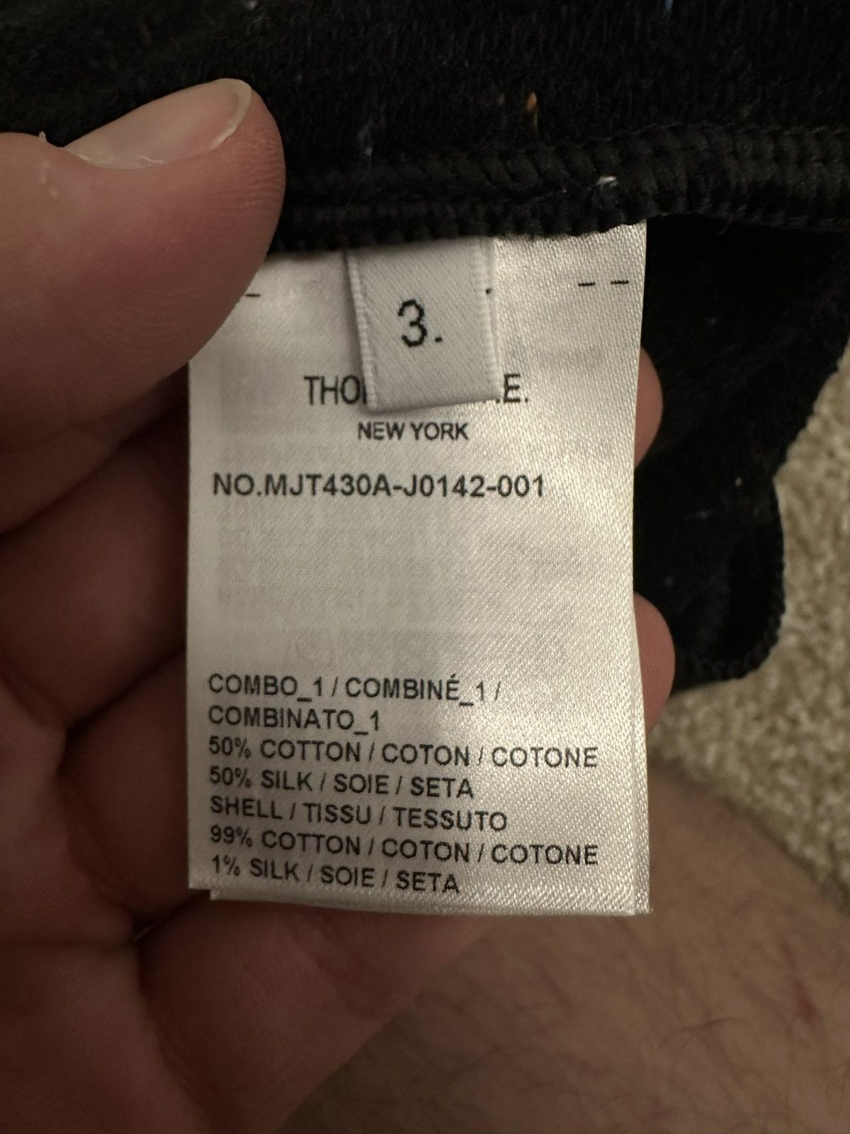 Thom Browne Black Flecked Knit Zip-Up Hoodie Men's Size US M / EU 48-50 / 2 - 6 Thumbnail