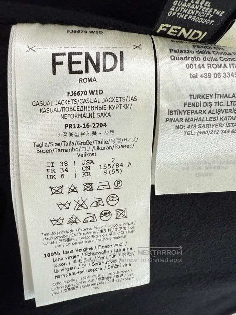 Fendi Fendi Black Wool Coat Size XXS / US 00 / IT 34 - 4 Thumbnail