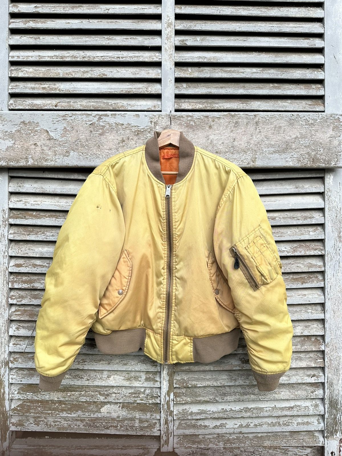 🪖Vintage THRASHED MA1 Man Intermediate Westop Bomber Jacket