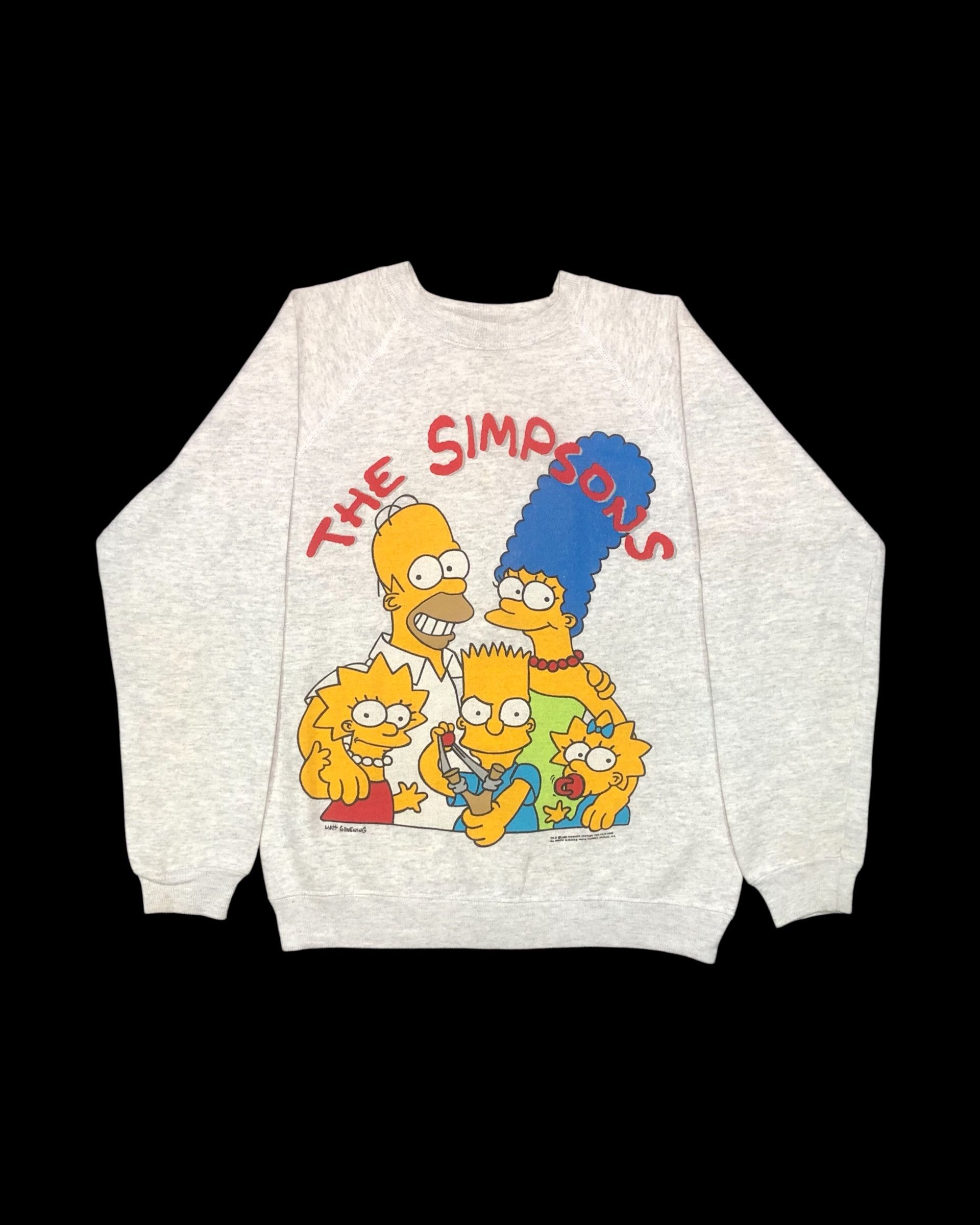 Vintage Late 80s The Simpsons 'Family' Graphic Sweatshirts Size US M / EU 48-50 / 2 - 1 Thumbnail