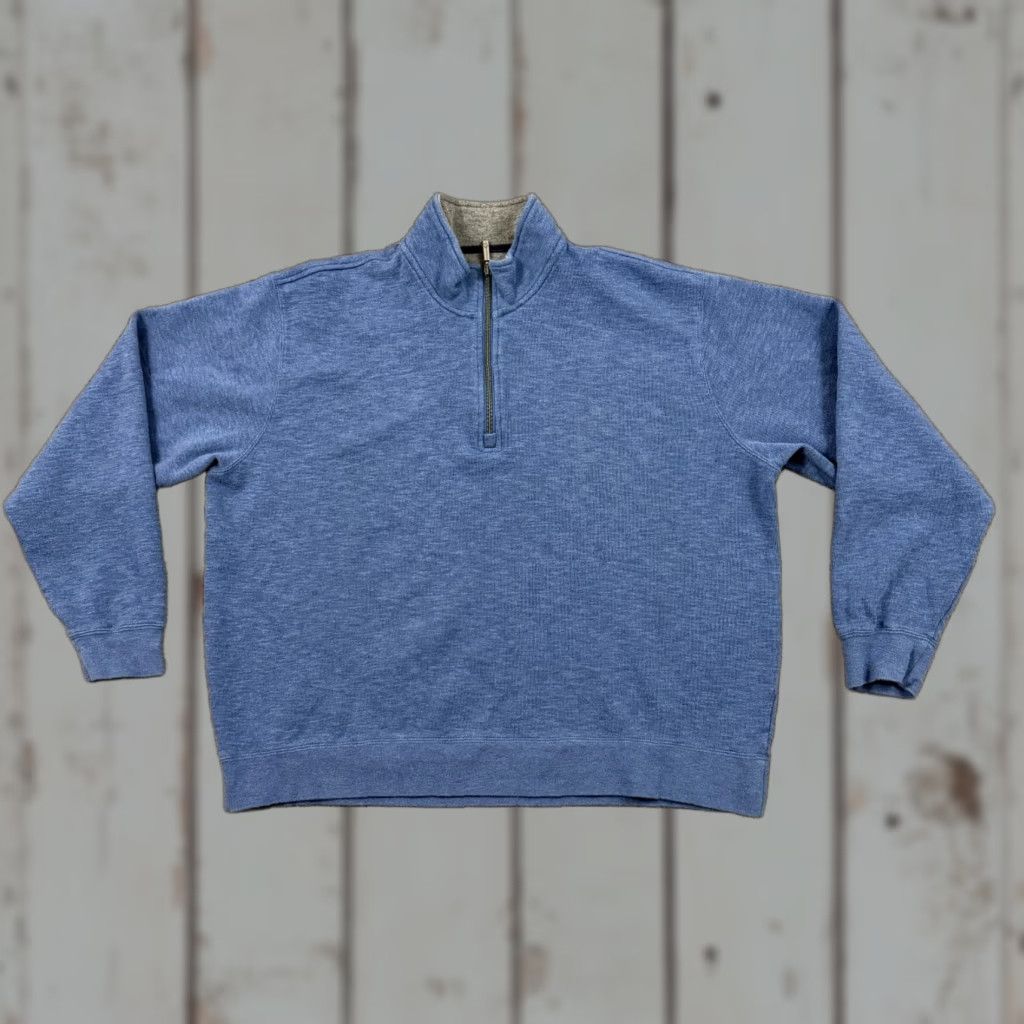 Orvis Orvis Sweater Mens 2XL Blue Long Sleeve 1/4 Zip Pullover Pima Cotton Knit Mock Neck Casual Baseball Card? Size US XXL / EU 58 / 5 - 1 Thumbnail