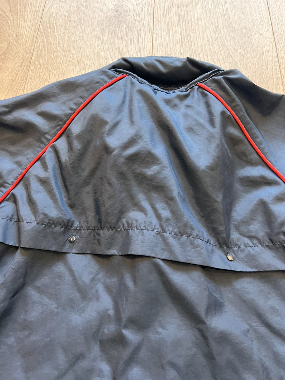 Adidas × Vintage Vintage 70s Adidas Windbreaker Zip Up Jacket Descente w Hood Size US L / EU 52-54 / 3 - 3 Thumbnail
