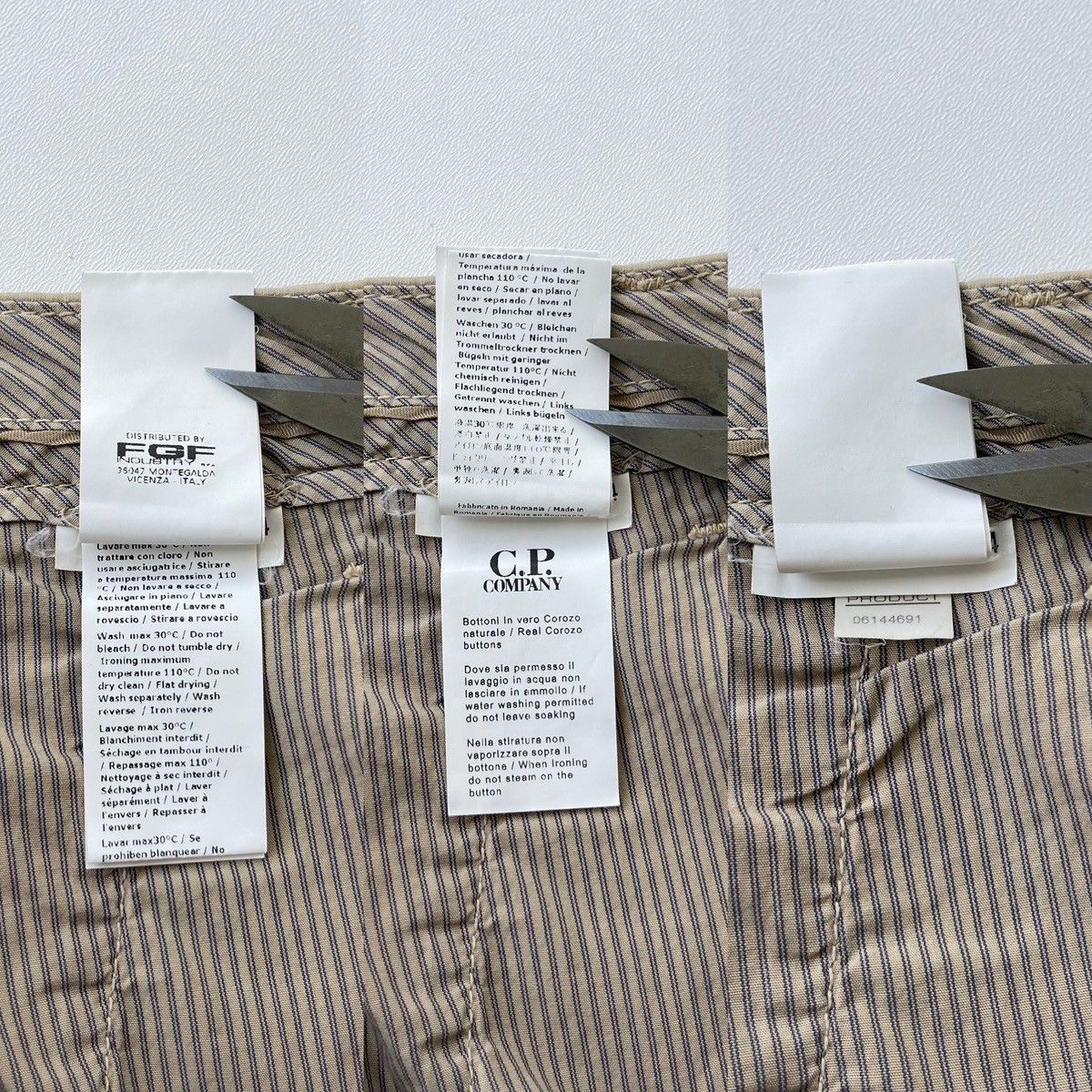 C.P. Company C.P. Company Cotton/Lino Chino Pants Beige Casual Size US 34 / EU 50 - 10 Thumbnail