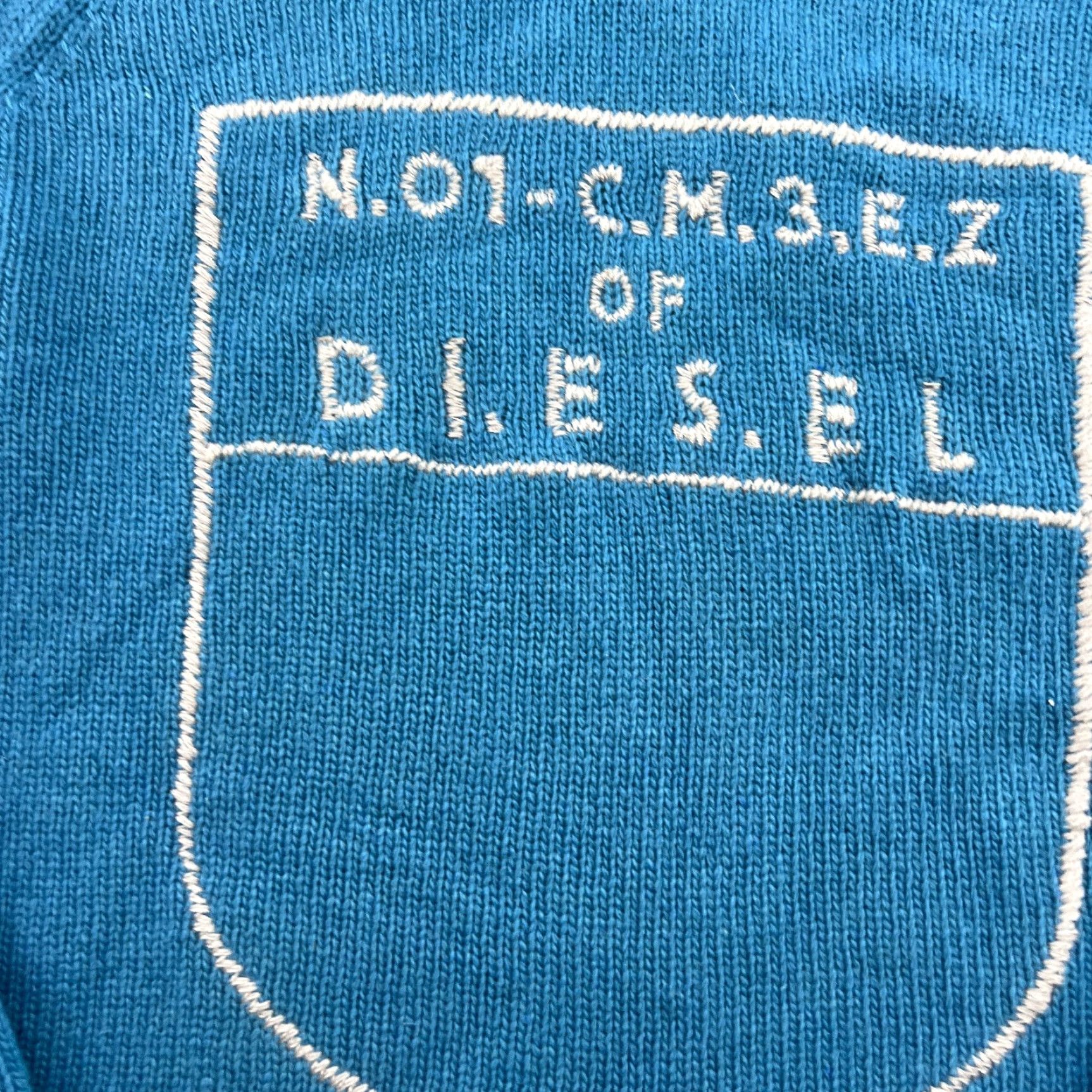 Diesel VINTAGE Diesel Sweater Mens Small Blue Crew Neck Wool Pullover Jumper Size US S / EU 44-46 / 1 - 2 Thumbnail