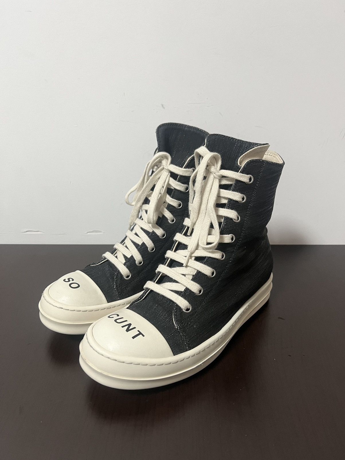 Rick Owens Drkshdw Rick owens drkshdw so cunt ramones hi top sneaks Size US 6 / IT 36 - 2 Thumbnail