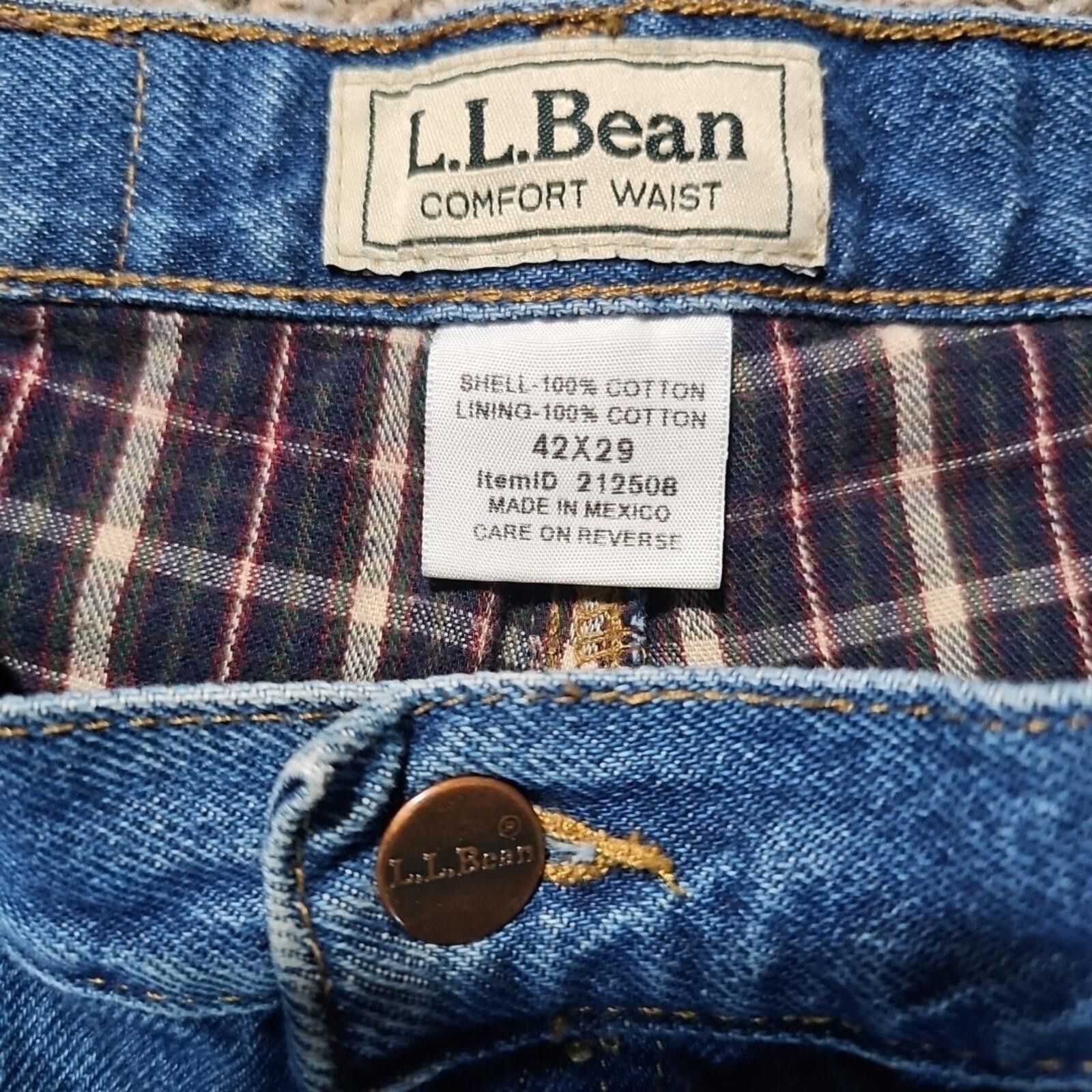 L.L. Bean L.L. Bean Comfort Waist Flannel Lined 42x29 Jeans Size US 42 / EU 58 - 2 Thumbnail