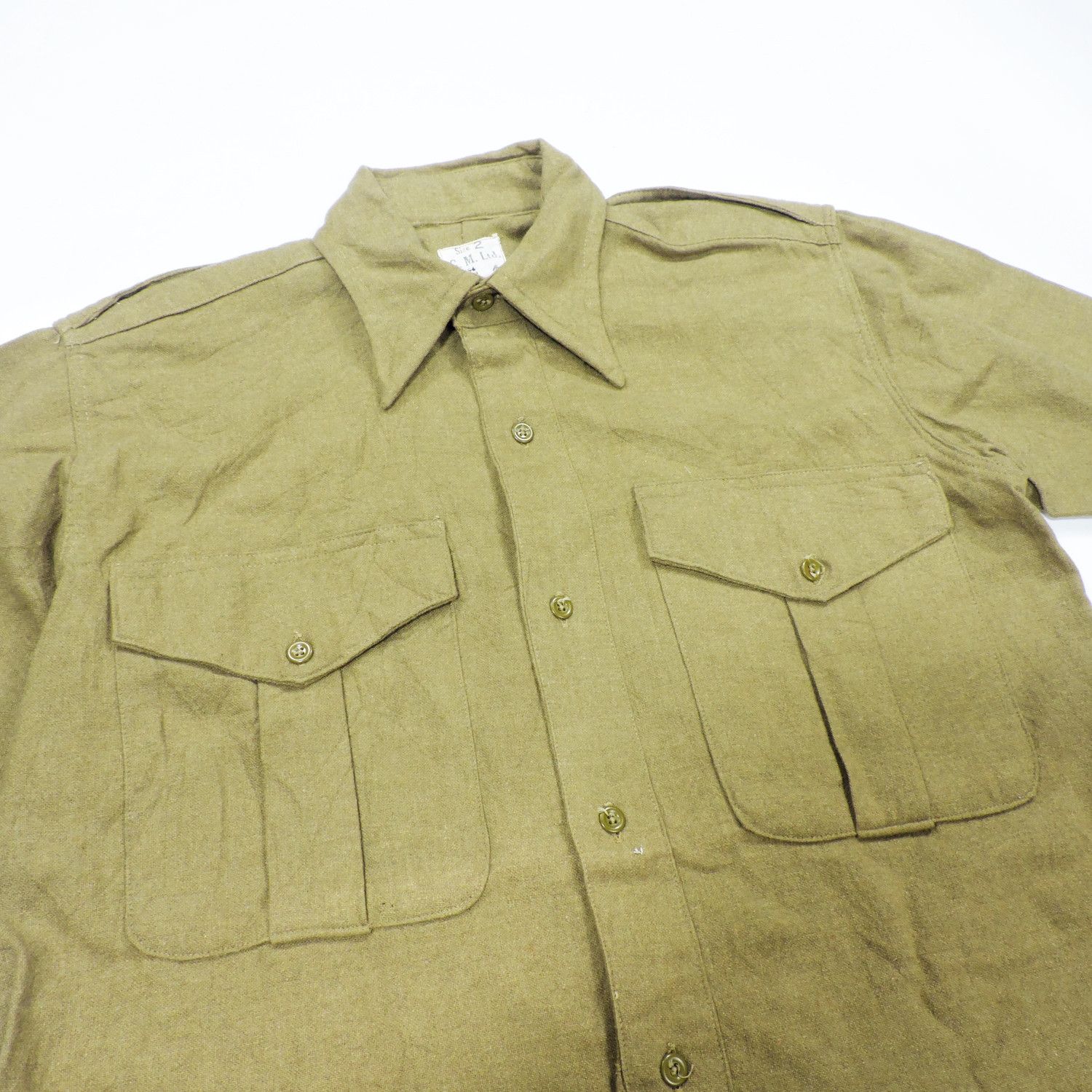 Vintage 50'S G. M. LTD. BRITISH ARMY PARATROOPER WOOL SHIRT Size US M / EU 48-50 / 2 - 4 Thumbnail
