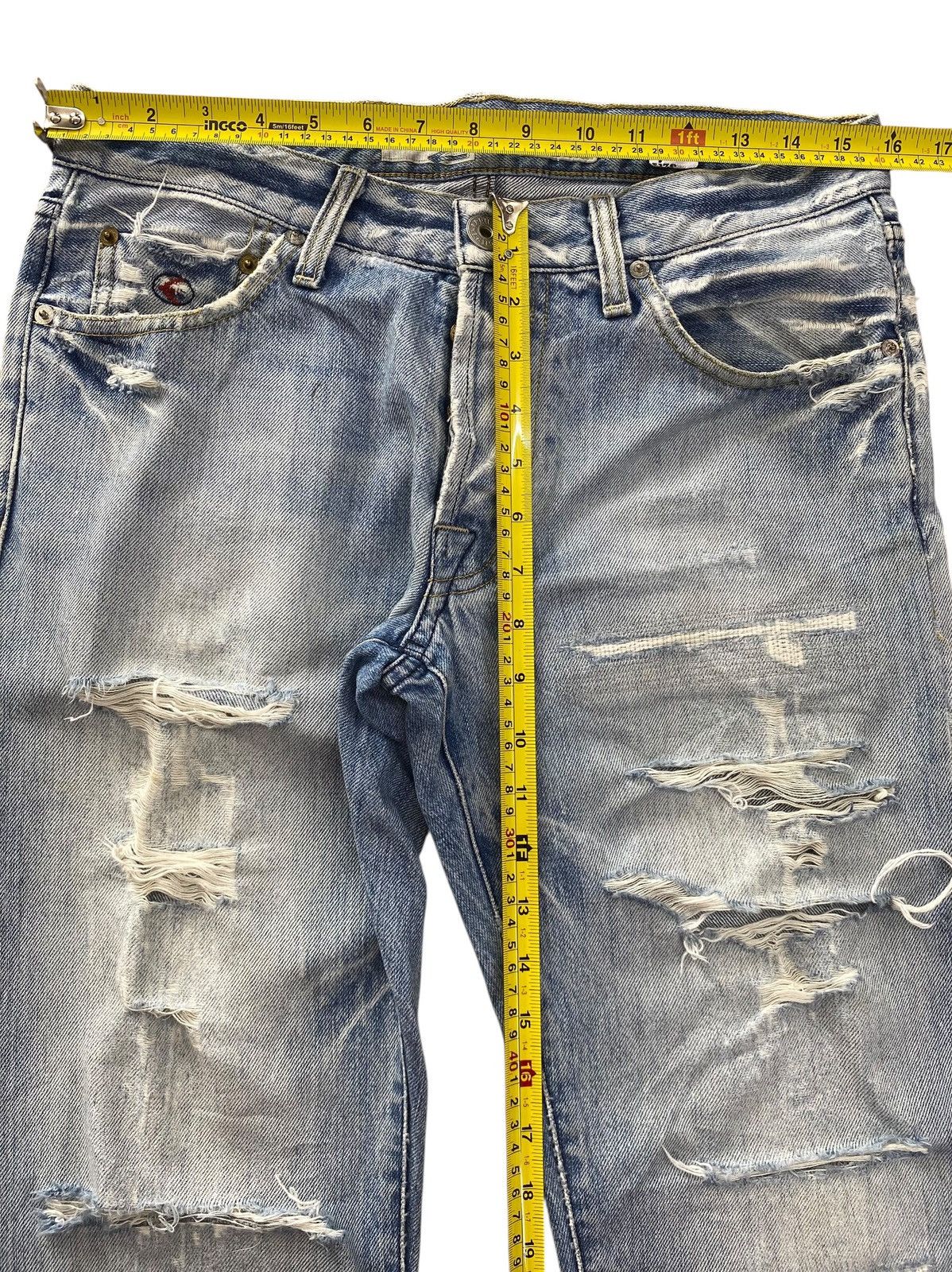 Energie Energie Ripped Distressed Style Boot Cut Jeans Size US 30 / EU 46 - 6 Thumbnail