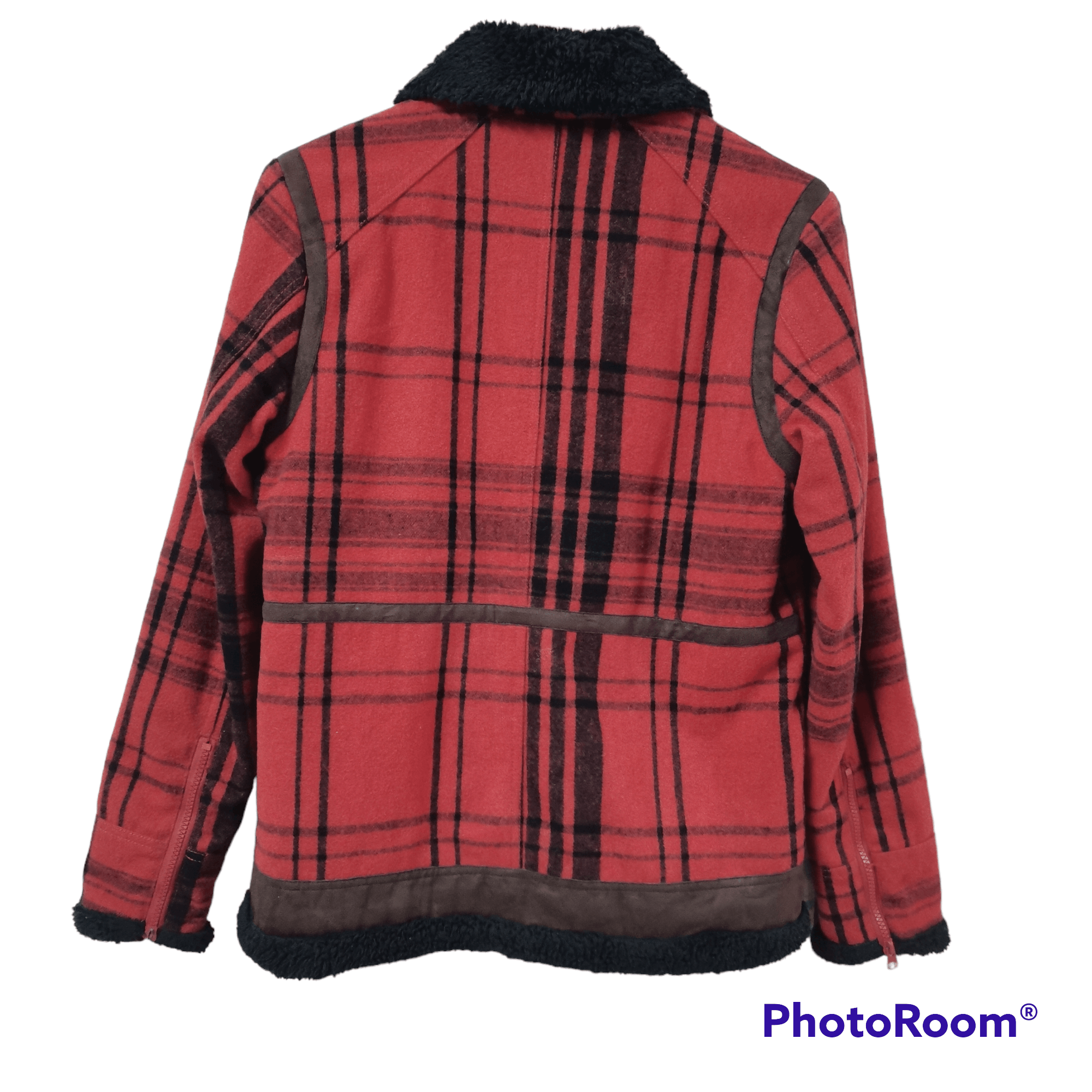 Japanese Brand × Vintage Vintage Exhibitionist Red Tartan Shearling Jacket Size US M / EU 48-50 / 2 - 5 Thumbnail
