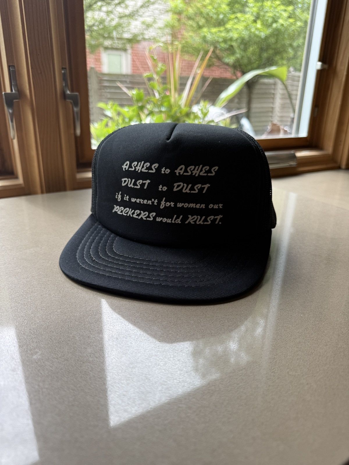 Vintage Vintage 80s Vulgar Humor Statement Mesh Snapback Trucker Hat Size ONE SIZE - 1 Thumbnail