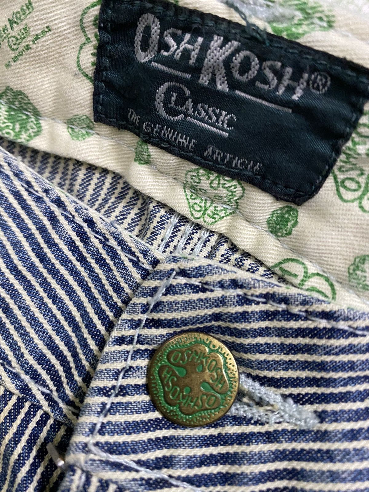 Oshkosh Vintage Carpenter Osh Kosh Classic Stripe Pant Size 32" / US 10 / IT 46 - 3 Thumbnail