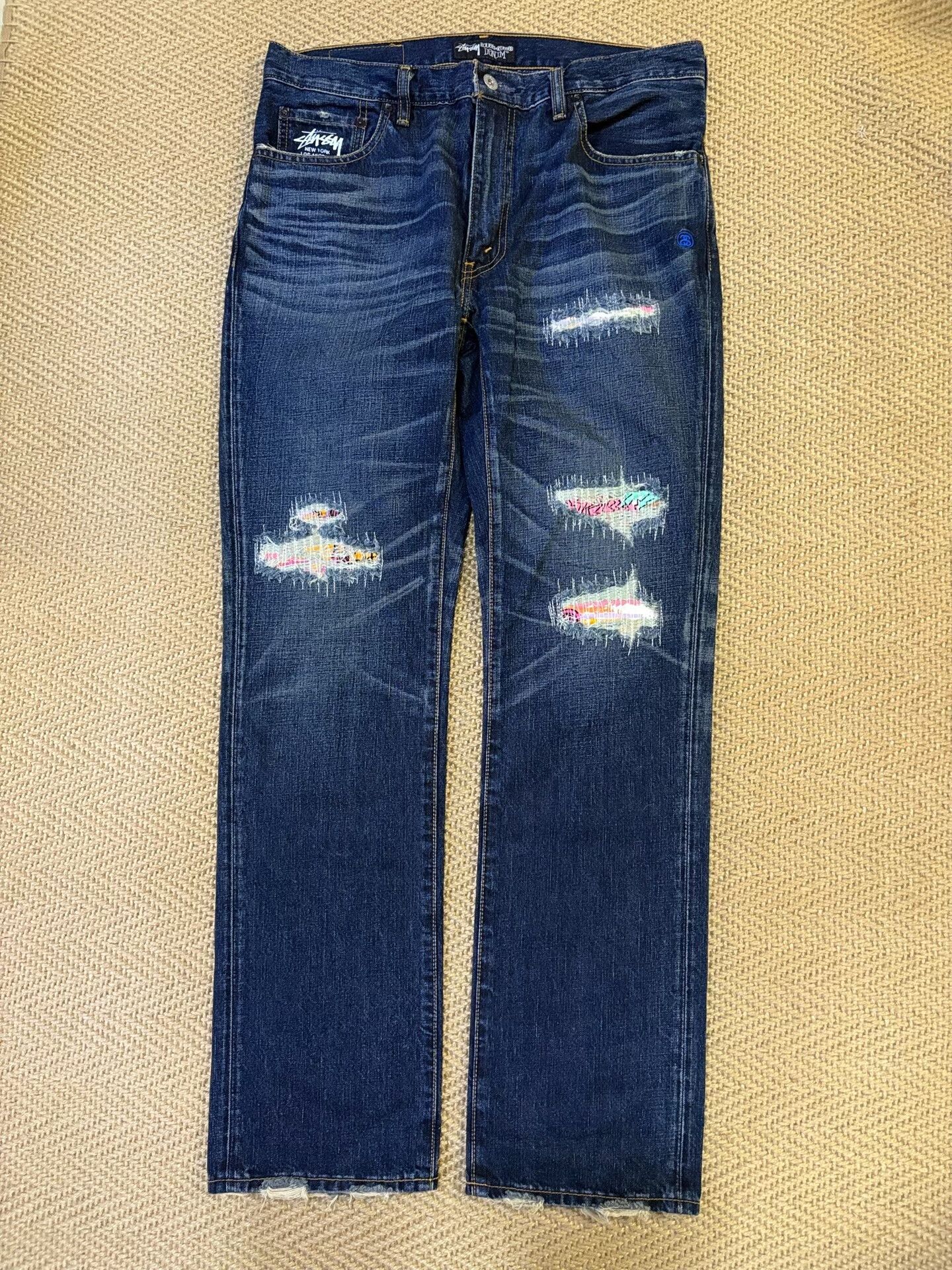 Stussy levis x stussy crush 505 distressed jeans Size US 34 / EU 50 - 1 Thumbnail