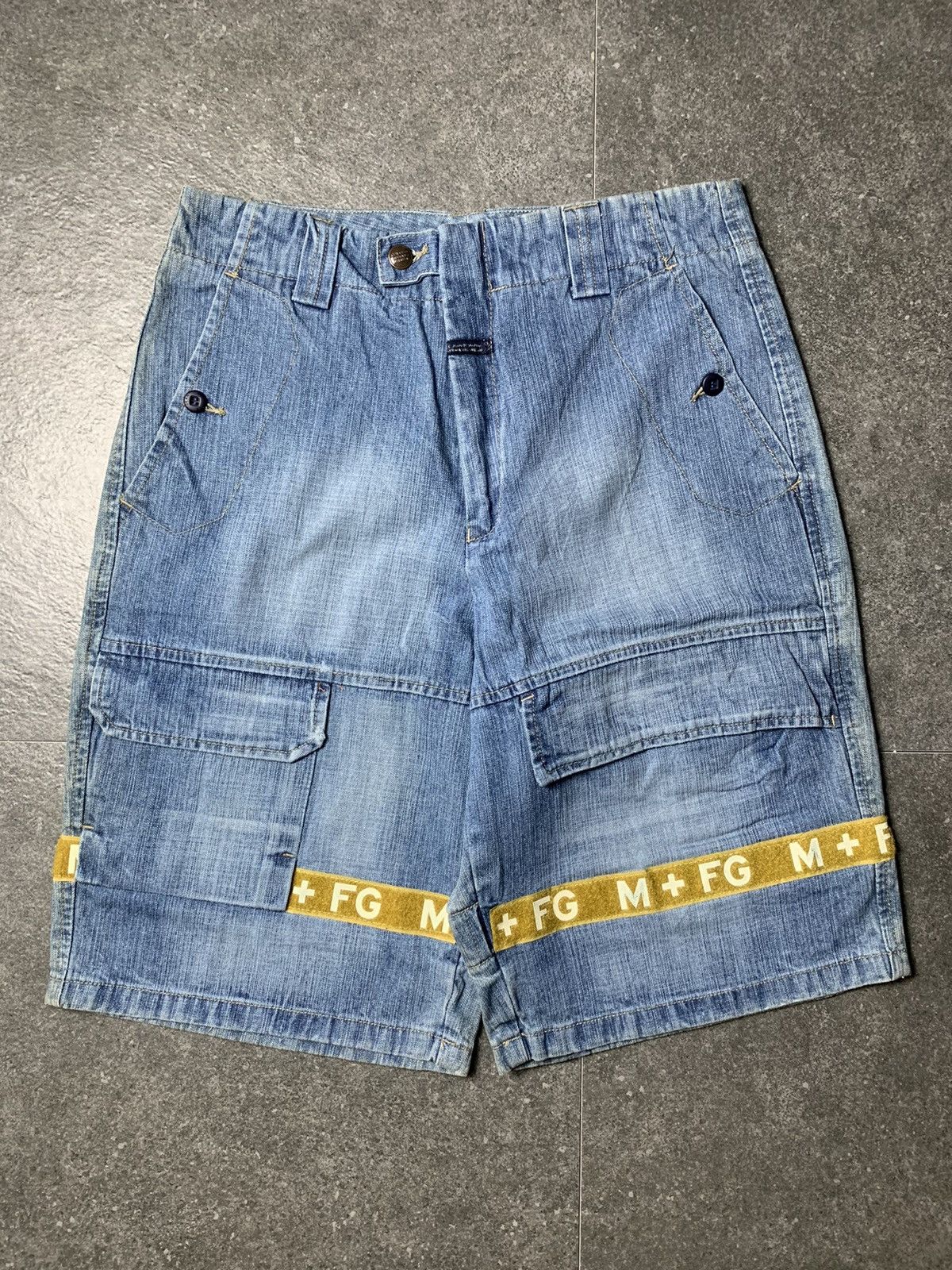 Marithe + Francois Girbaud 2000s Marithe Francois Girbaud Shuttle Tape Jorts - SAMPLE Size US 29 - 5 Thumbnail