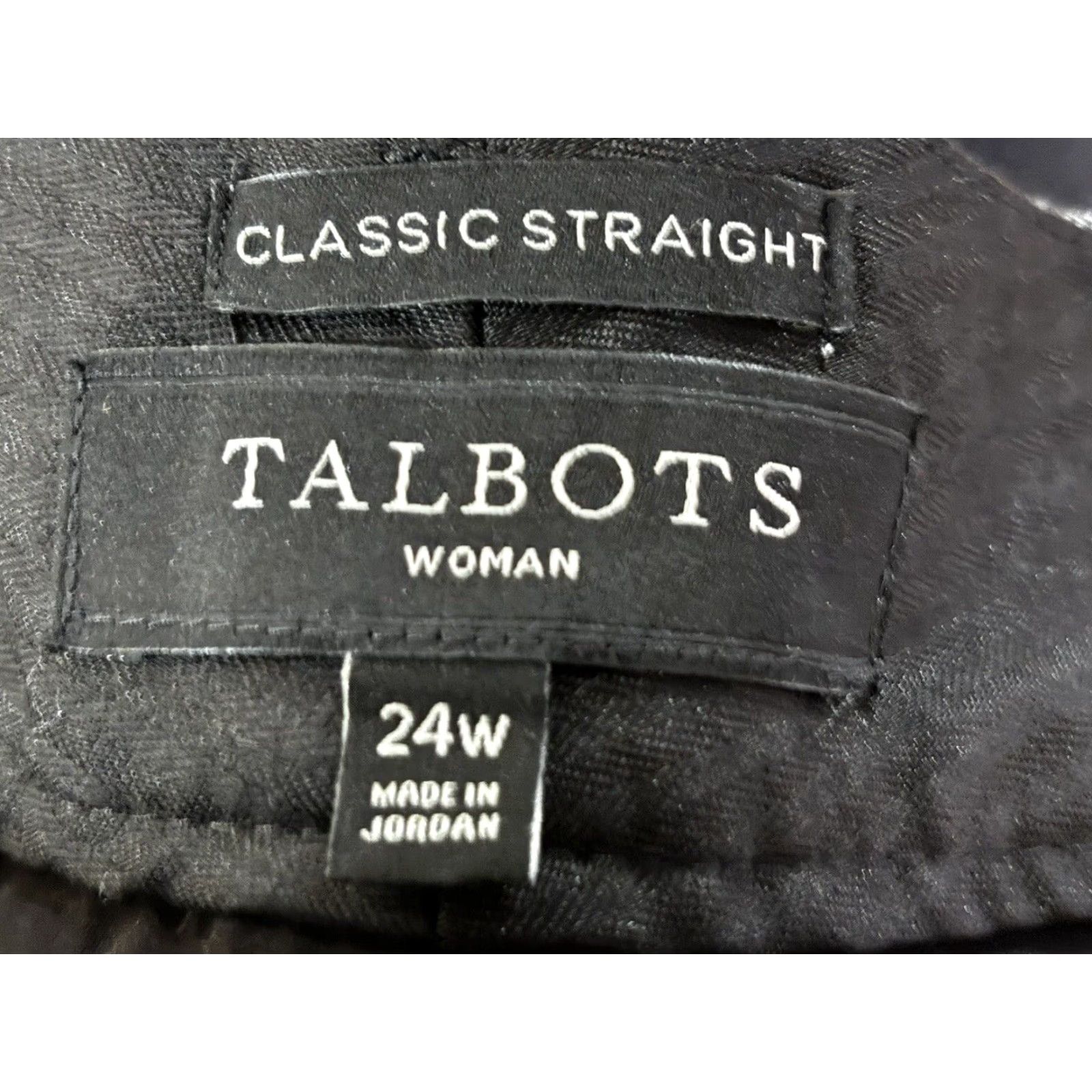 Talbots VINTAGE? No, Talbots Dress Pants Grey Herringbone 24W Plus Women Pants Straight Leg-Plus Size Viscose Blend Lined Size 42" / US 20 - 6 Thumbnail