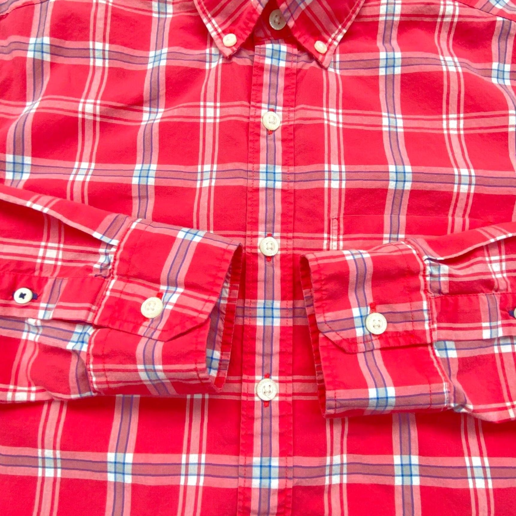 American Eagle Outfitters American Eagle Womens Plaid Button Up Shirt XS Pink Seriously Soft Classic Fit Size XS / US 0-2 / IT 36-38 - 6 Thumbnail