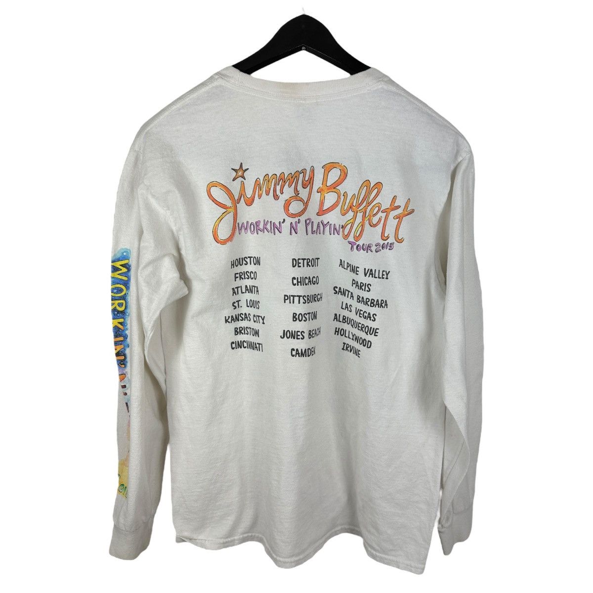 Band Tees Mens Y2K Jimmy Buffett Long Sleeve Band Shirt Size US M / EU 48-50 / 2 - 2 Thumbnail