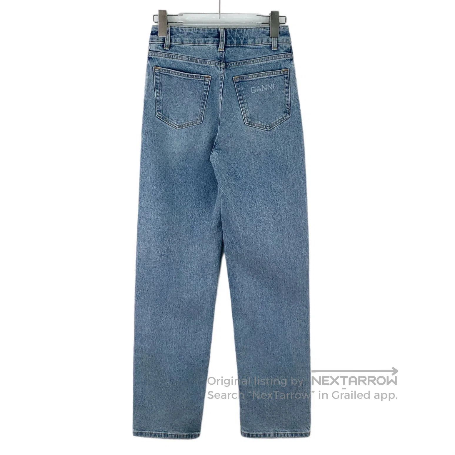 Ganni GANNI Light Blue Washed Cotton Casual Jeans| Size 25" / US 0 / IT 36 - 2 Thumbnail