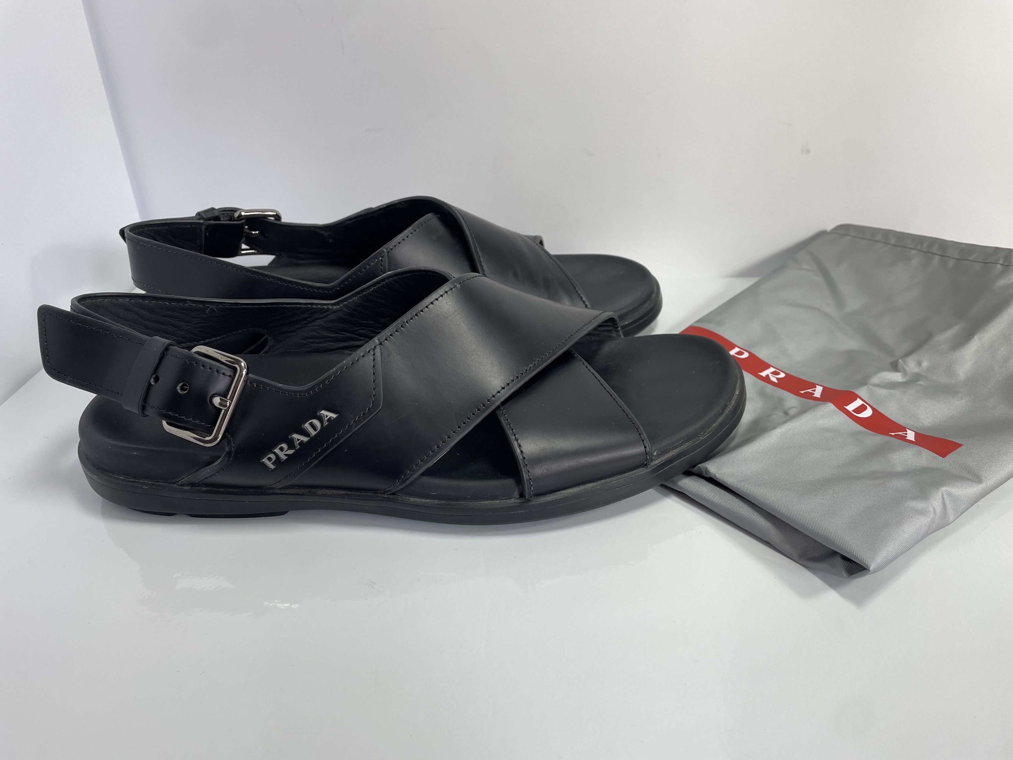 Prada Prada men leather sandals Size US 8 / EU 41 - 1 Thumbnail