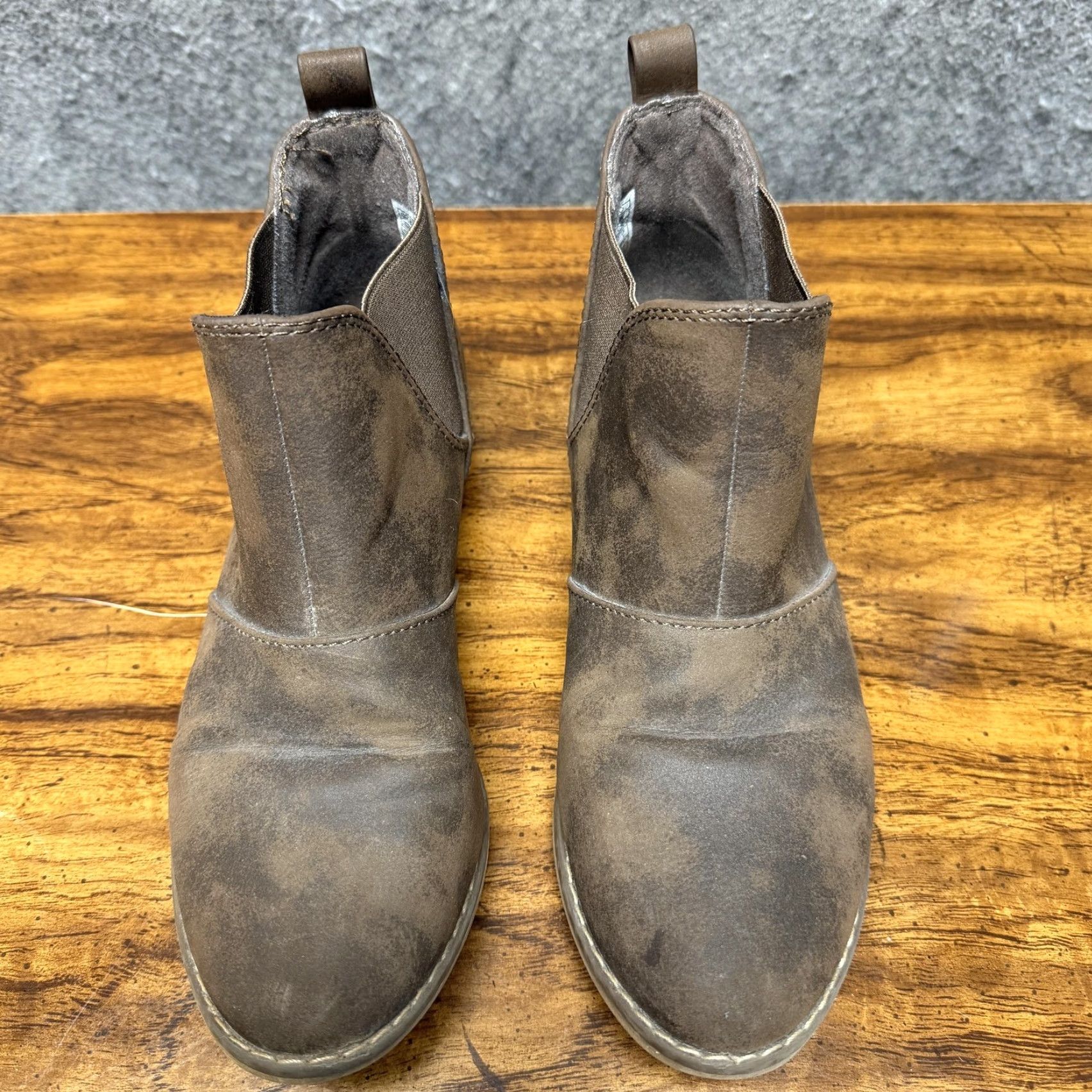 Vintage Rocket Dog Boots Womens Chelsea Ankle Booties Brown 7.5 US 7.5 UK 5 EU 38 Low Heel Elastic Gore Casual 1-2 in Womens Shoes Size US 5 / IT 35 - 7 Thumbnail
