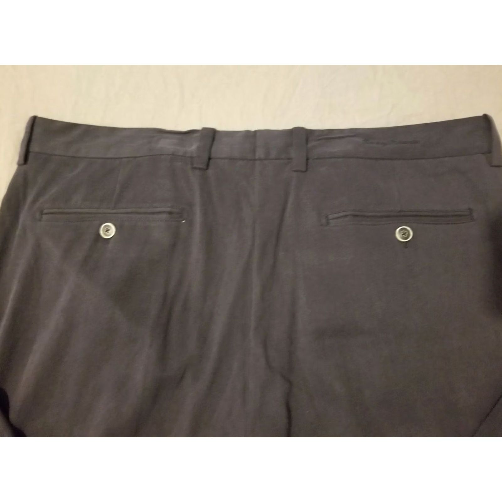 Tommy Bahama Tommy Bahama Dress Mens 38 Silk Pants 38x25 Navy Slack Chino Trouser Size US 38 / EU 54 - 2 Thumbnail