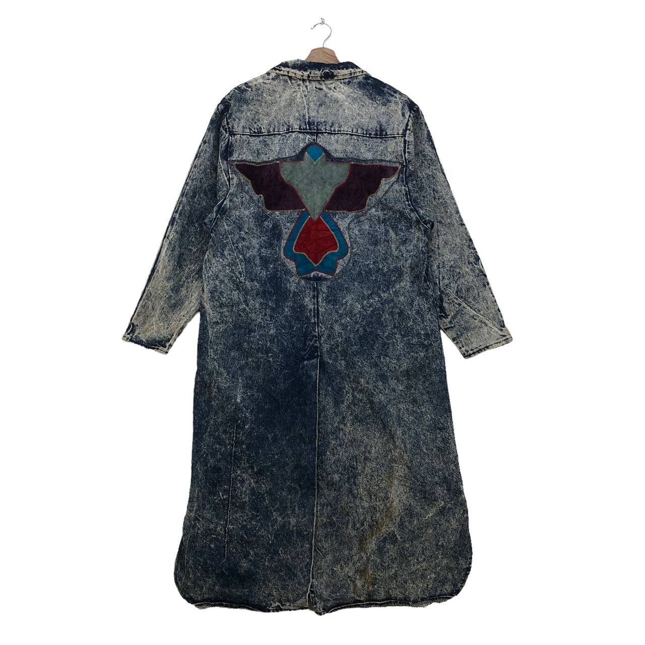 Vintage Vistas de Santa fe by Pioneer Wear Suede Appliqué Hawk Denim Size M / US 6-8 / IT 42-44 - 1 Thumbnail