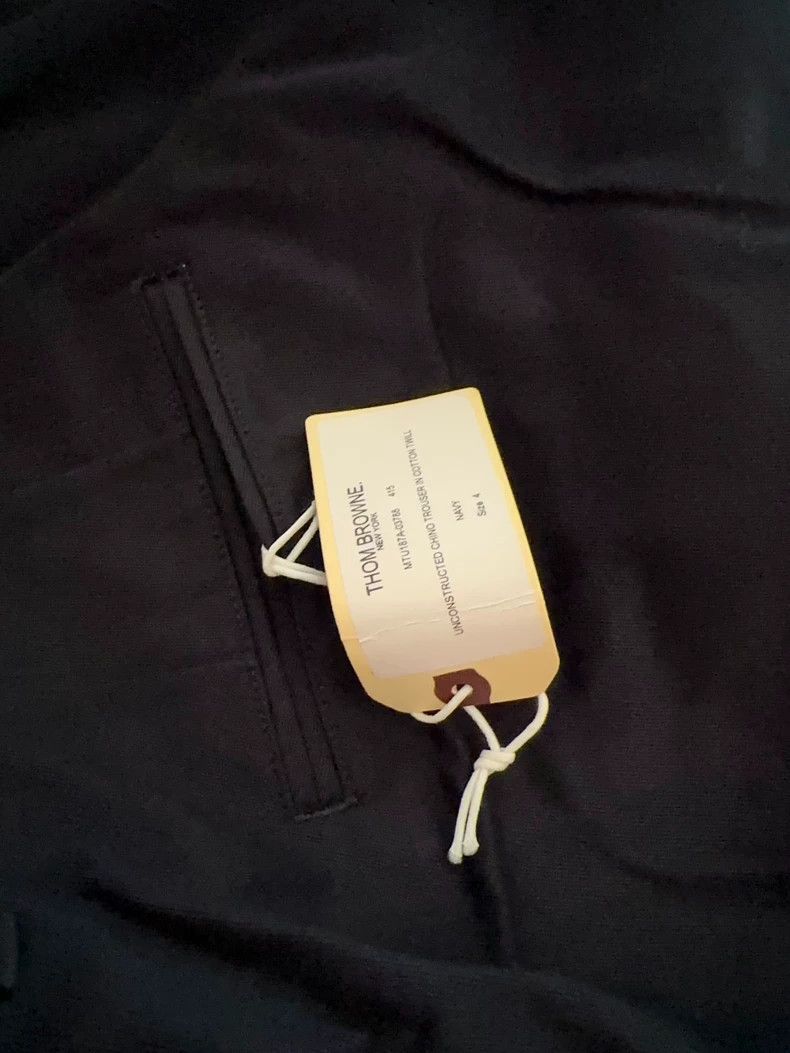Thom Browne Thom Browne size4 Navy blue casual trousers Size 38S - 5 Thumbnail