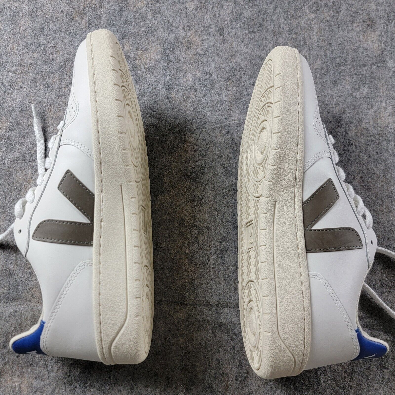 Veja Veja Leather Extra White Kaki Indigo Sneakers VX022283B Size US 8 / EU 41 - 3 Thumbnail