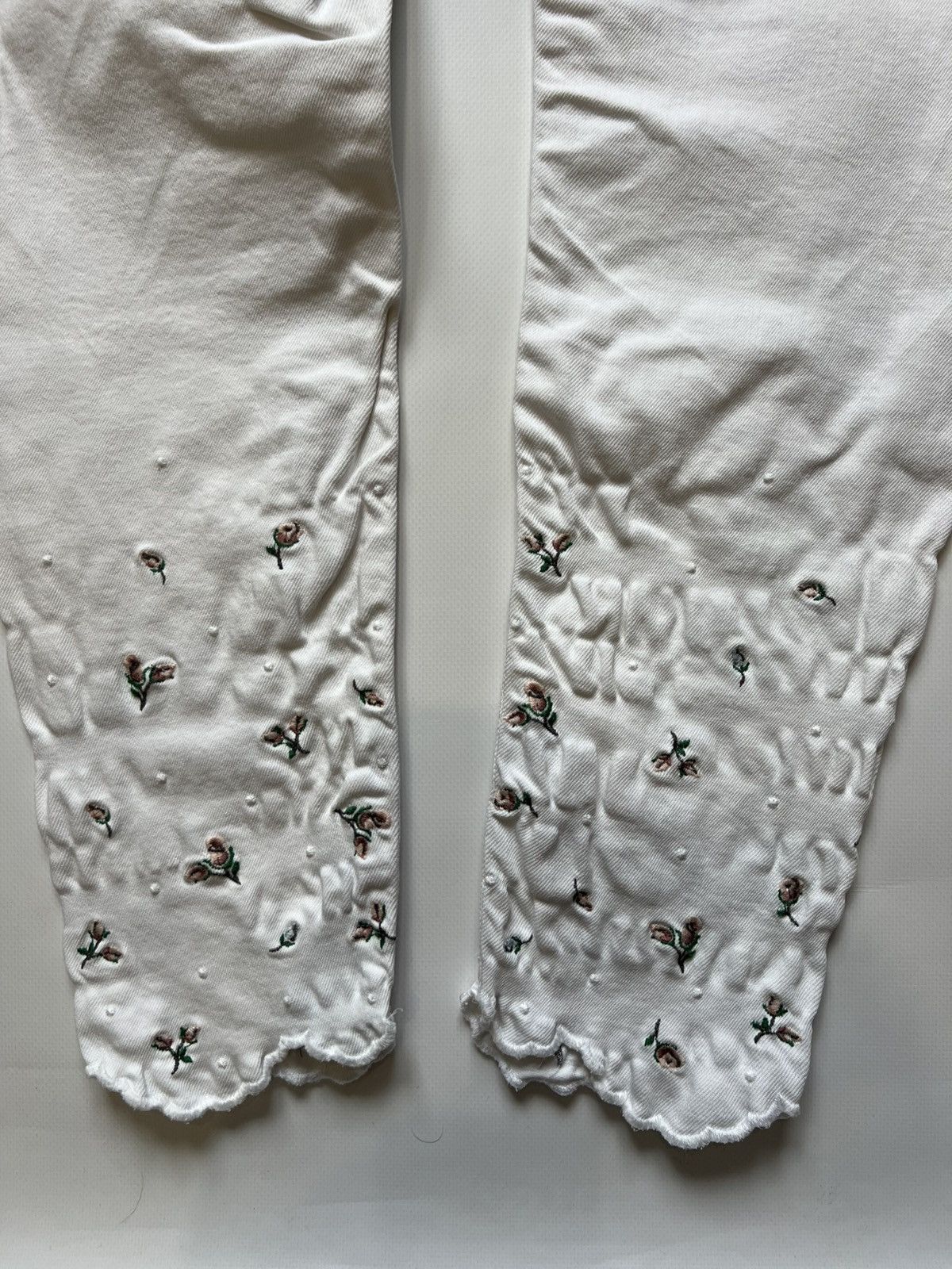 Polo Ralph Lauren Polo Ralph Lauren White Floral Pants Denim Basic Slim Size 30" / US 8 / IT 44 - 8 Thumbnail