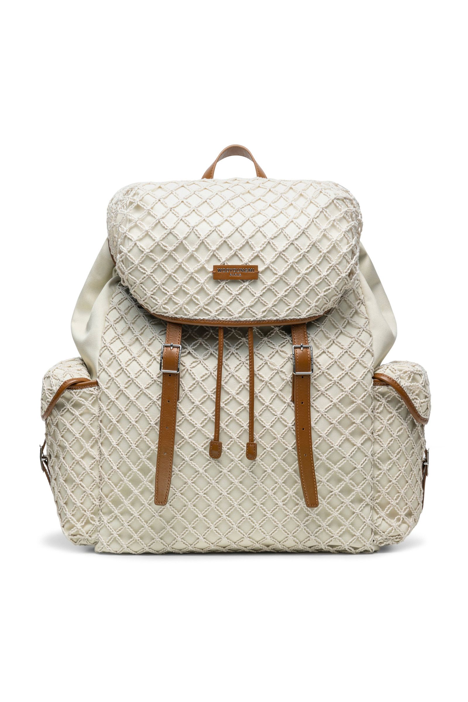 Wooyoungmi BNWT SS25 WOOYOUNGMI IVORY KNIT NET COTTON BACKPACK Size ONE SIZE - 9 Thumbnail