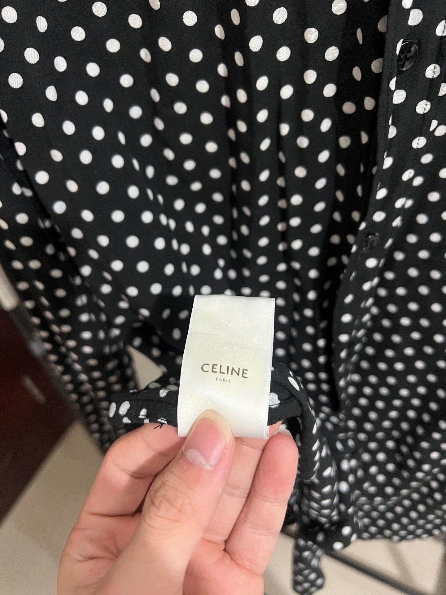 Hedi Slimane Celine 19FW Polka Dot Shirt Size US M / EU 48-50 / 2 - 7 Thumbnail