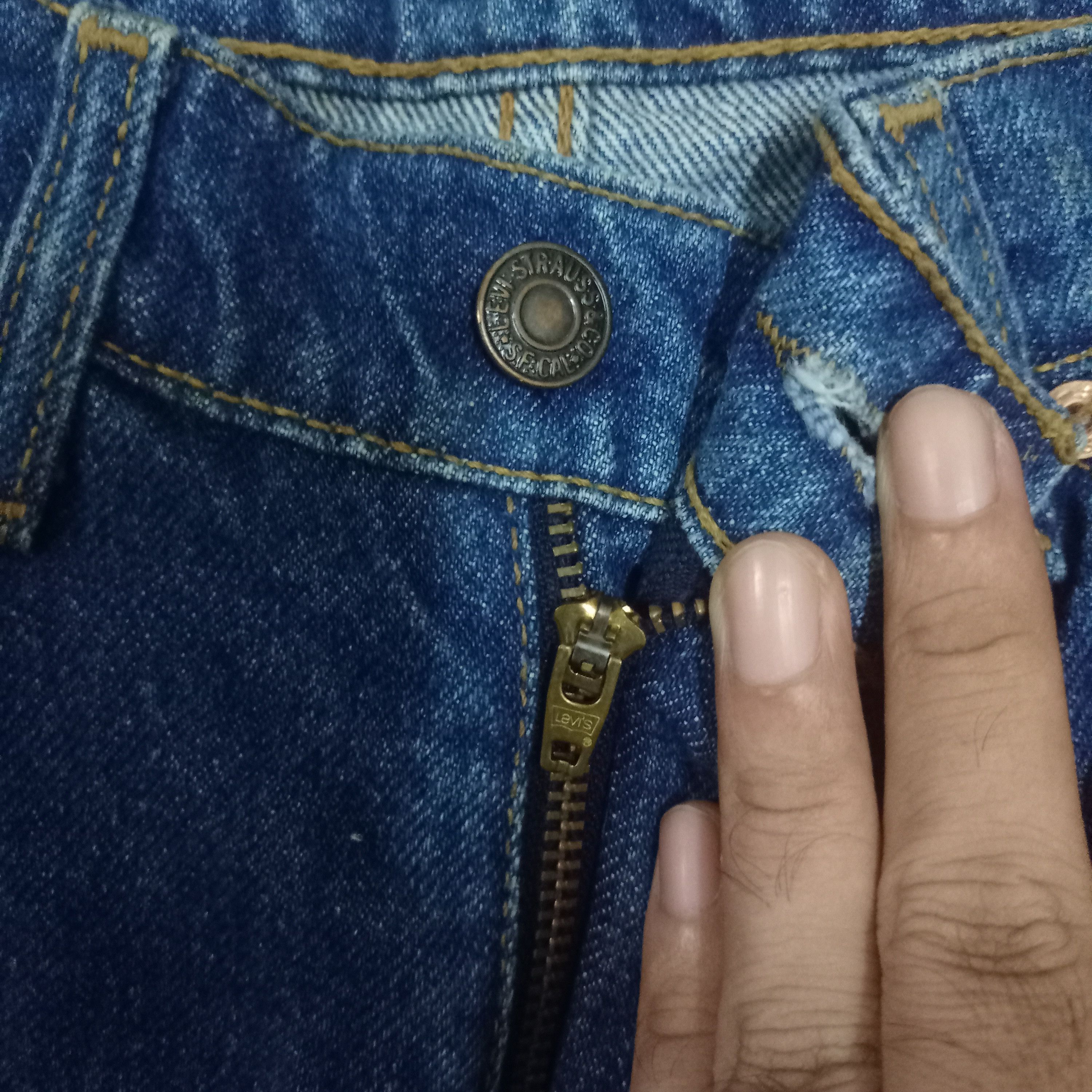 Levi's × Levi's Vintage Clothing Vintage Levis 505 Blue Wash Raw Denim Baggy Jeans 28x27 Size US 28 / EU 44 - 3 Thumbnail