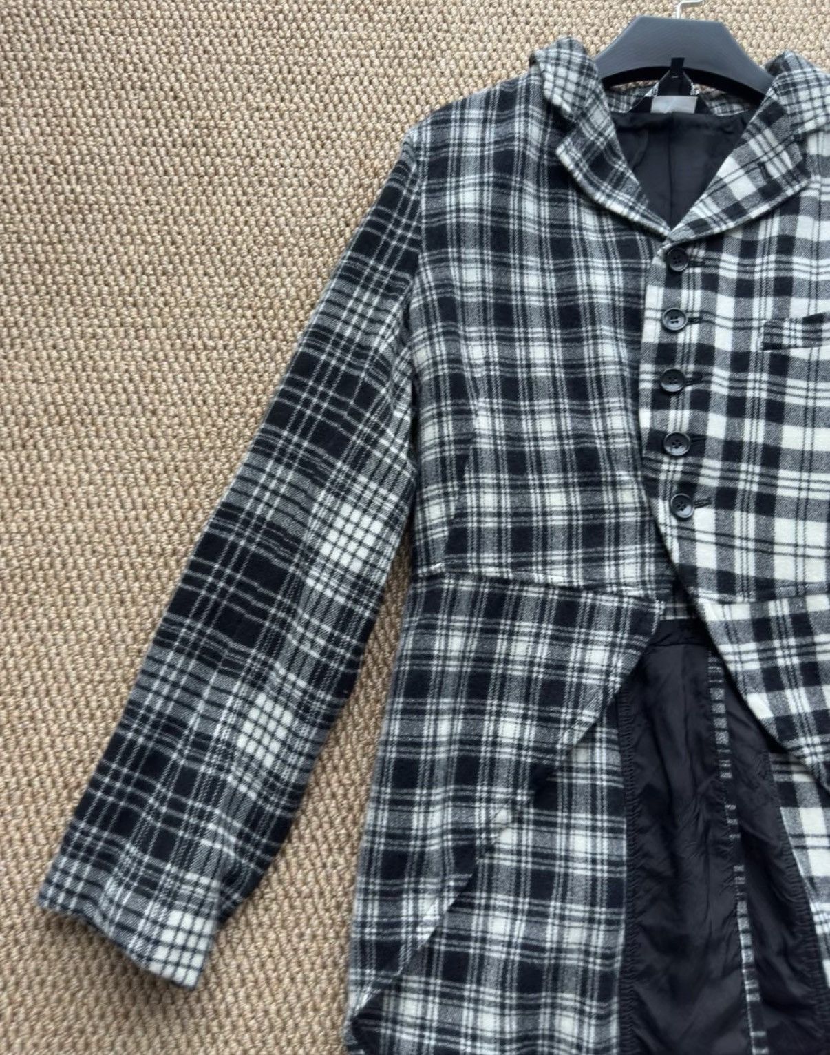 Comme des Garcons COMME des GARÇONS Black-White Check Deconstructed Jacket K23 Size US XS / EU 42 / 0 - 3 Thumbnail