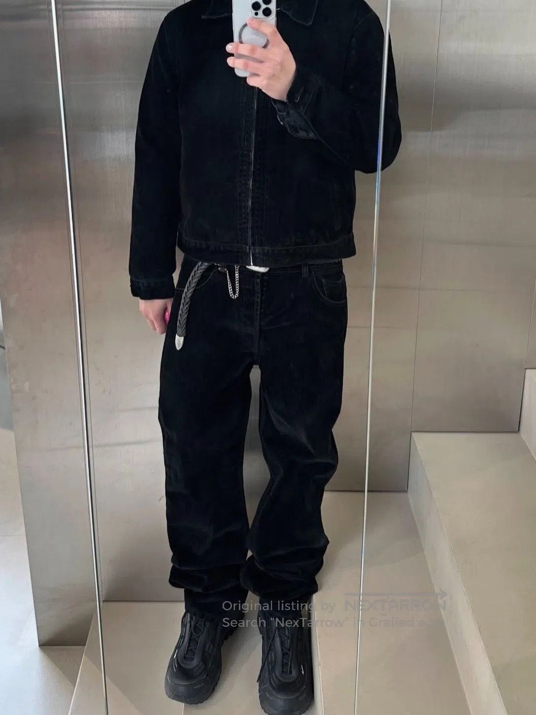 Prada Prada Black Corduroy Straight-Leg Pants. Size US 30 / EU 46 - 8 Thumbnail