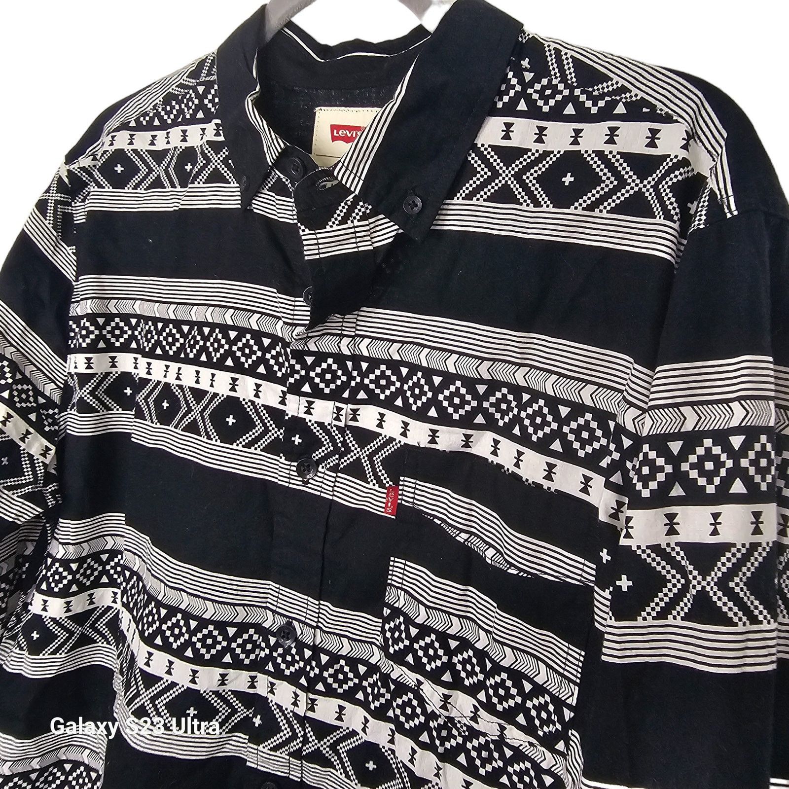 Levi's Levis Men Norte Geo-Stripe Southwestern Aztec Button Shirt M Size US M / EU 48-50 / 2 - 6 Thumbnail