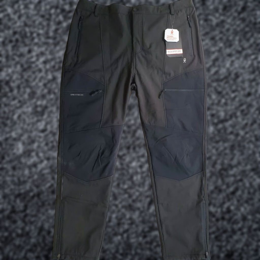 LIV Outdoor Outdoor Pants Mens XX-LARGE Regular Fit Polyester Cargo Pocket Black Stonewall? Size US 39 - 1 Thumbnail