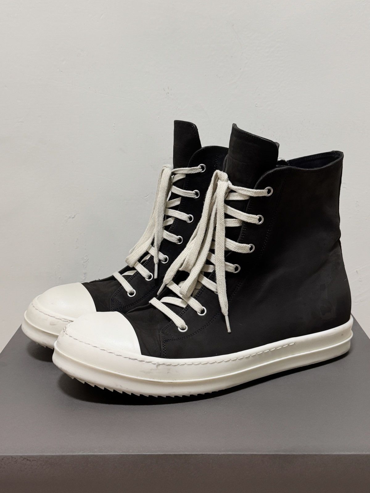 Rick Owens Rick Owens Ramones Leather High-Top Sneaker Dark Dust Size US 10 / EU 43 - 1 Thumbnail