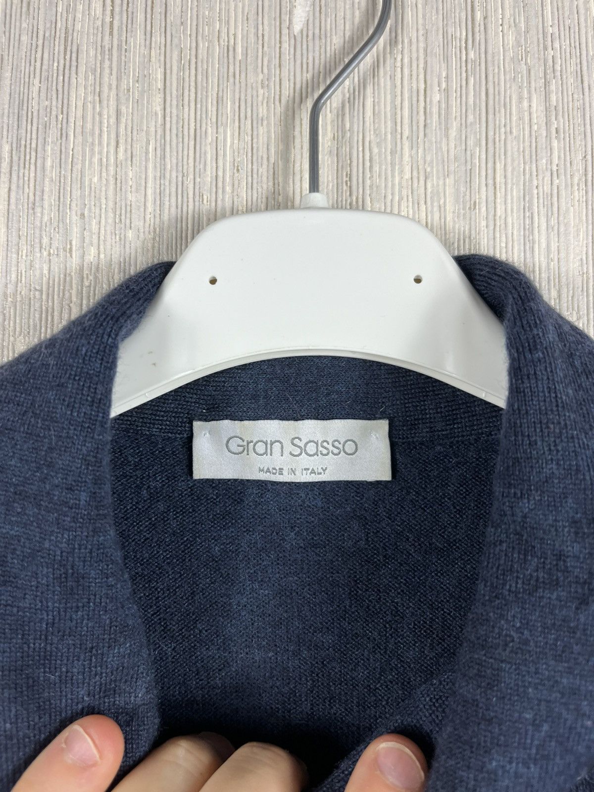 Gran Sasso Gran Sasso virgin wool polo button up sweater Size US XL / EU 56 / 4 - 14 Thumbnail