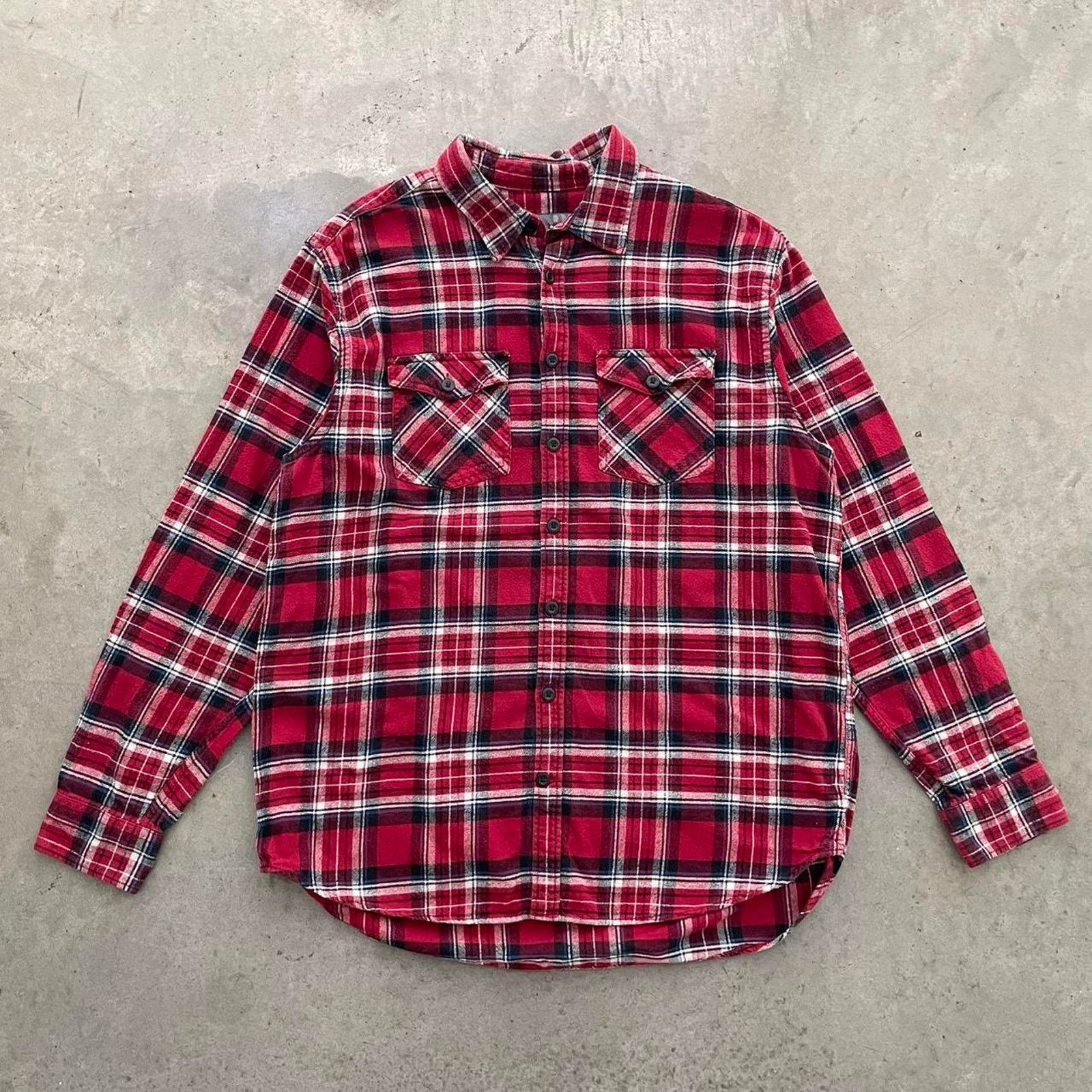 Old Navy Old Navy Red Plaid Flannel Shirt Size US XL / EU 56 / 4 - 1 Thumbnail